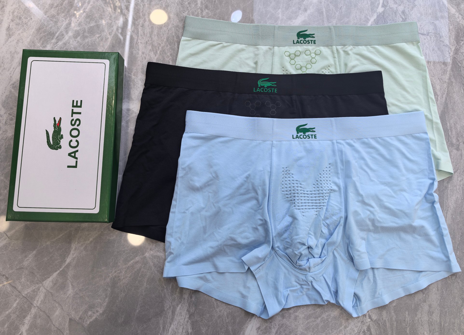  新品！LACOSTE（鳄鱼🐊）原单品质，时尚潮男新品 锦纶冰丝无缝切割工艺 科学配 80支蓝鲸莫代尔，