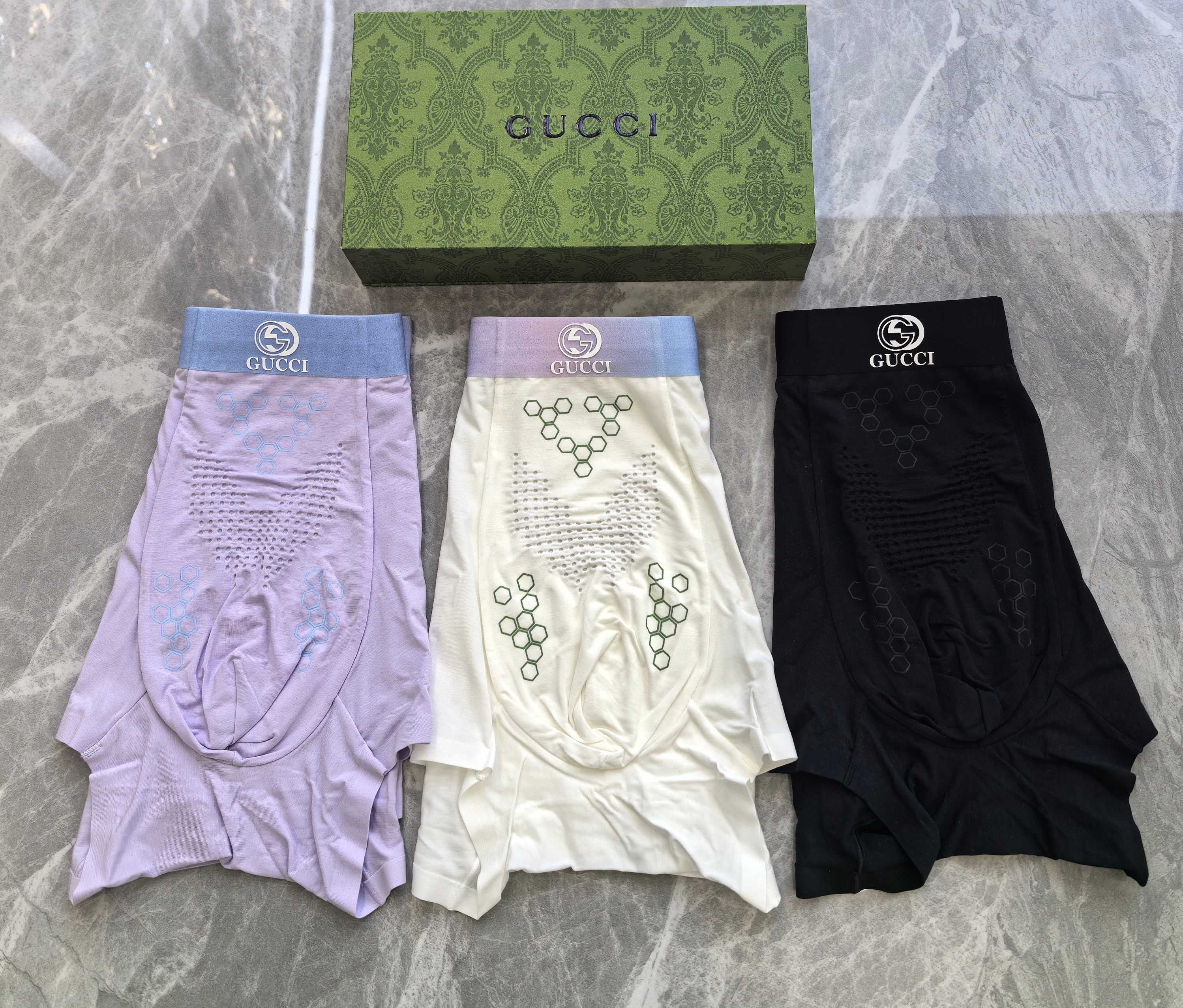  新品！GUCCI（古琦）原单品质，时尚潮男新品 锦纶冰丝无缝切割工艺 科学配 80支蓝鲸莫代尔，丝滑 