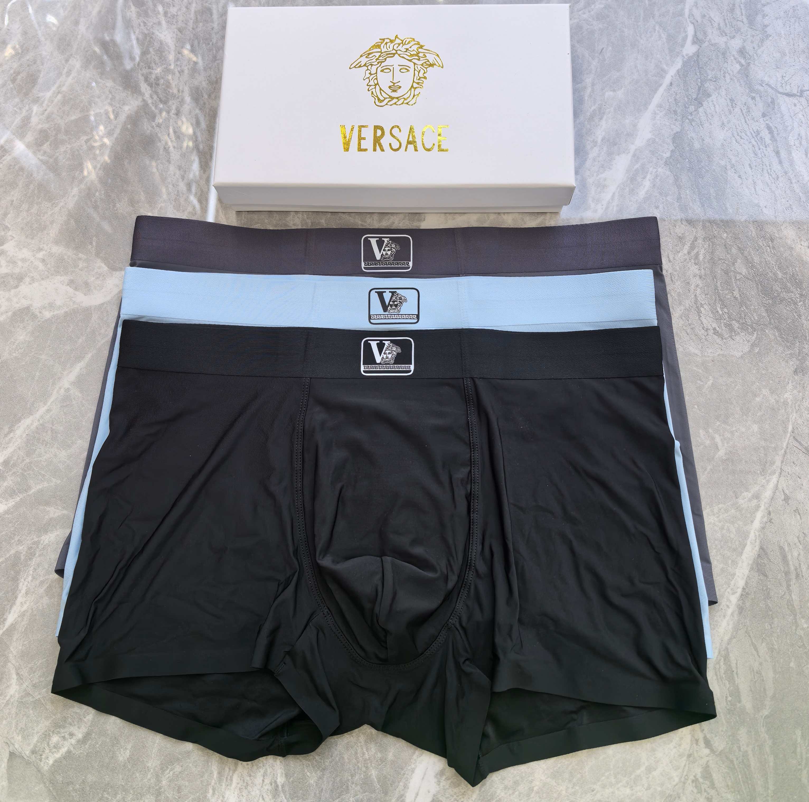  VERSACE（范思哲）原单品质！精品盒装男士内裤！外贸国外订单，高品质，锦纶冰丝无痕切割工艺 科学配
