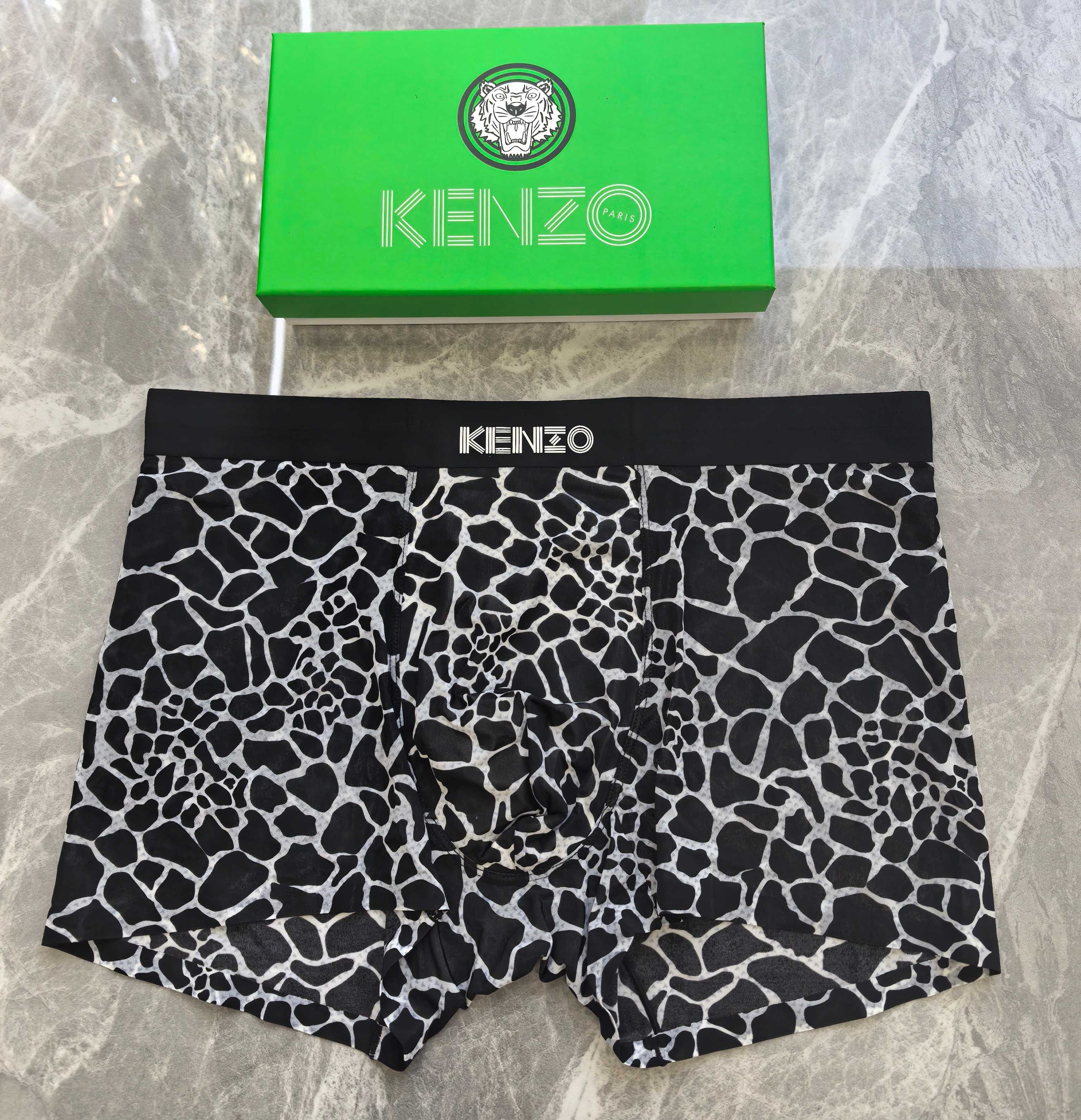 KENZO  精品盒装男士内裤！外贸国外订单，高品质，锦纶冰丝无痕切割工艺 科学配 82.5%锦纶+1