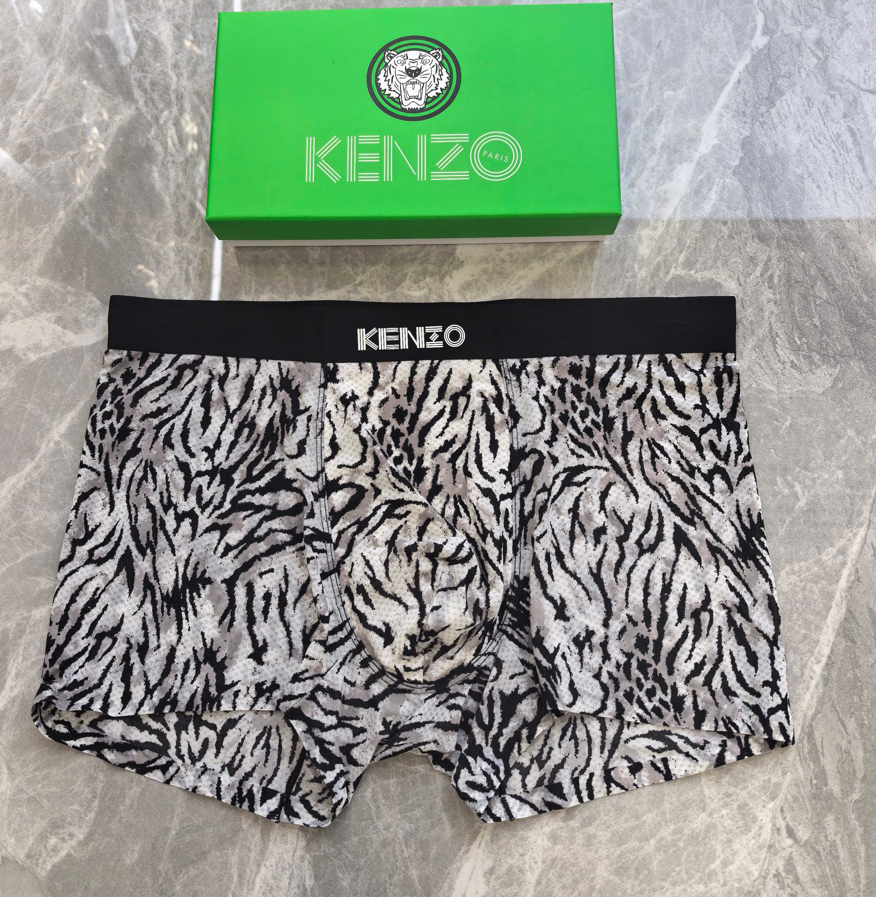  KENZO  精品盒装男士内裤！外贸国外订单，高品质，锦纶冰丝无痕切割工艺 科学配 82.5%锦纶+1