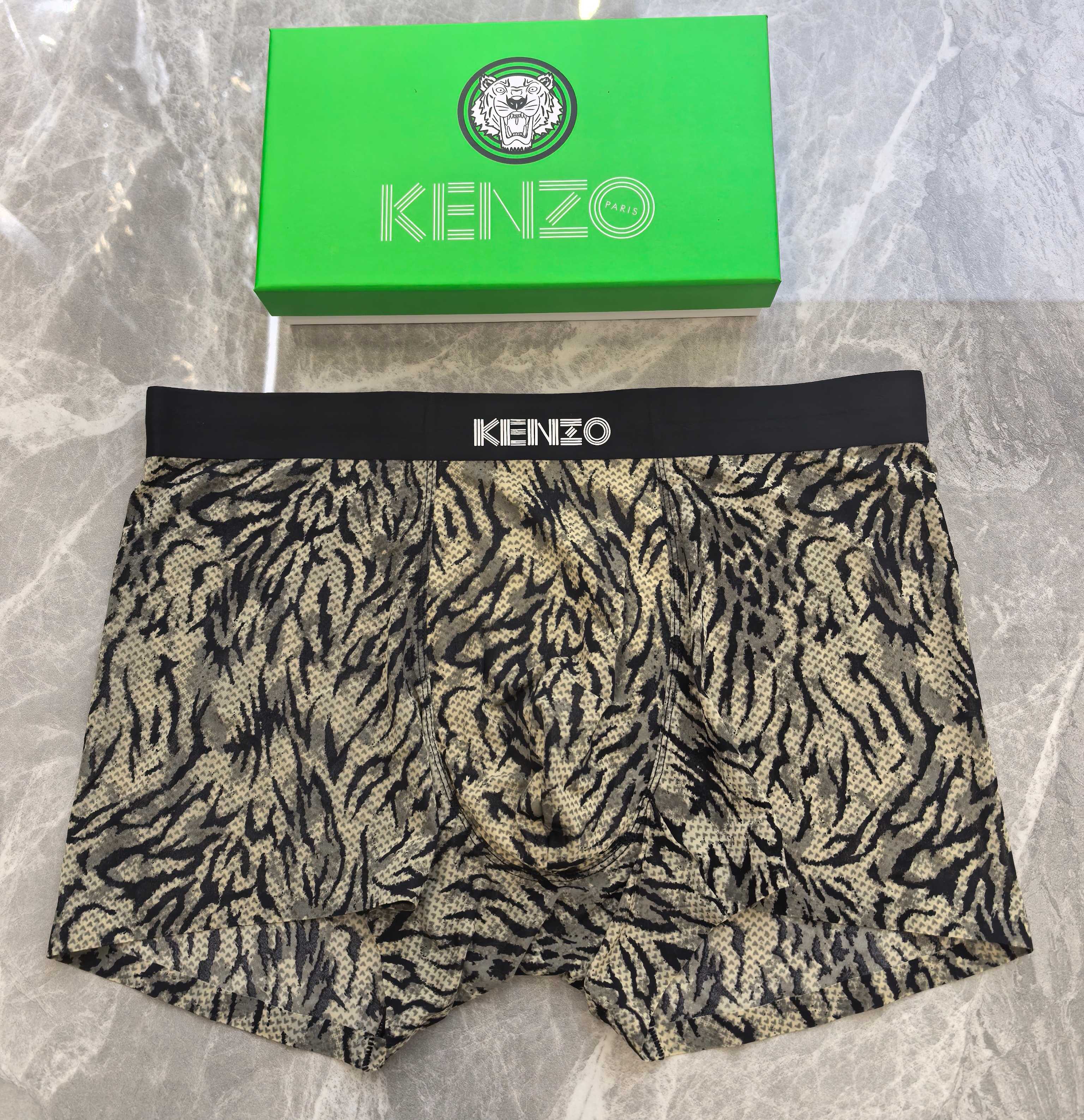  KENZO  精品盒装男士内裤！外贸国外订单，高品质，锦纶冰丝无痕切割工艺 科学配 82.5%锦纶+1
