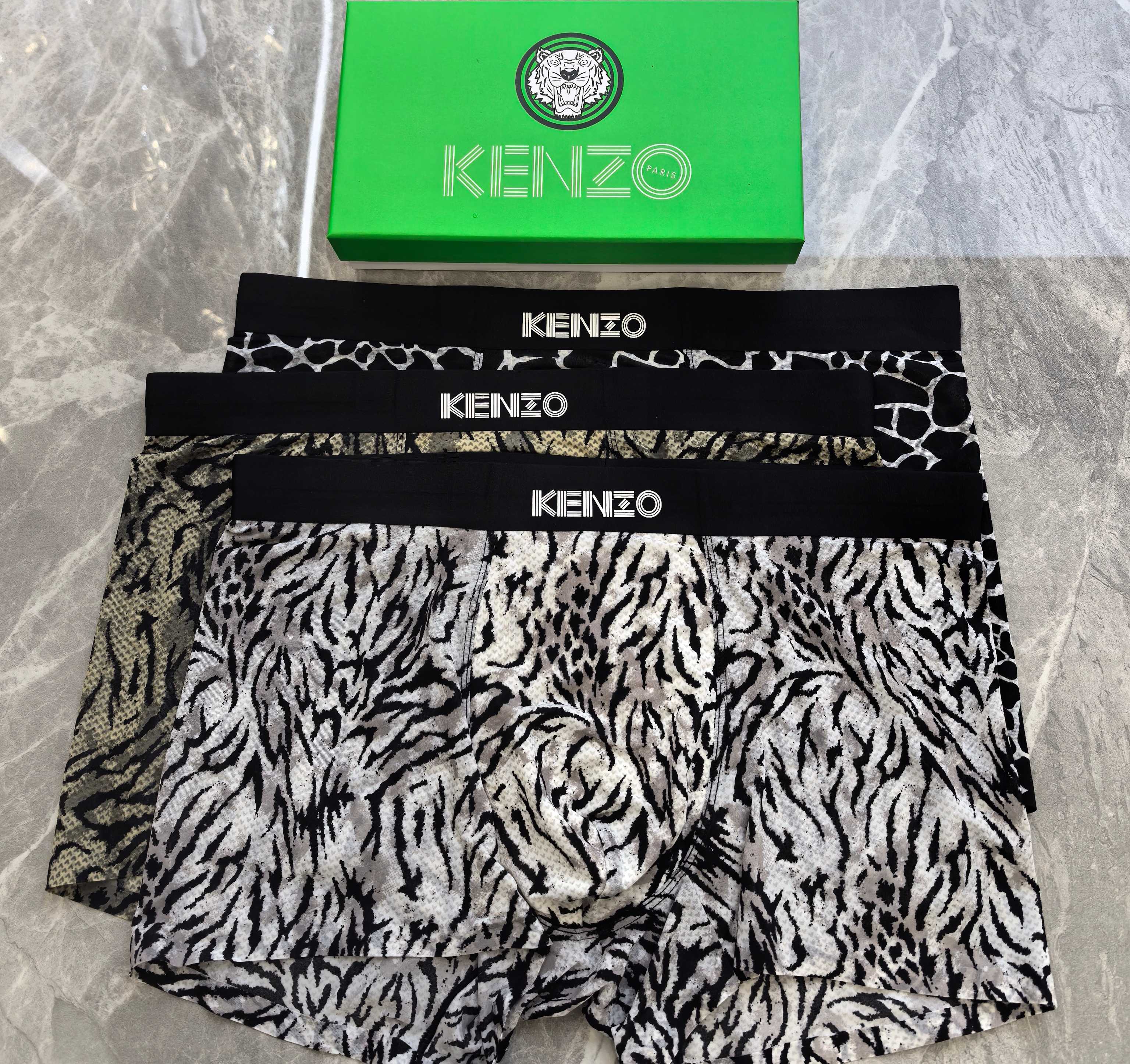  KENZO  精品盒装男士内裤！外贸国外订单，高品质，锦纶冰丝无痕切割工艺 科学配 82.5%锦纶+1