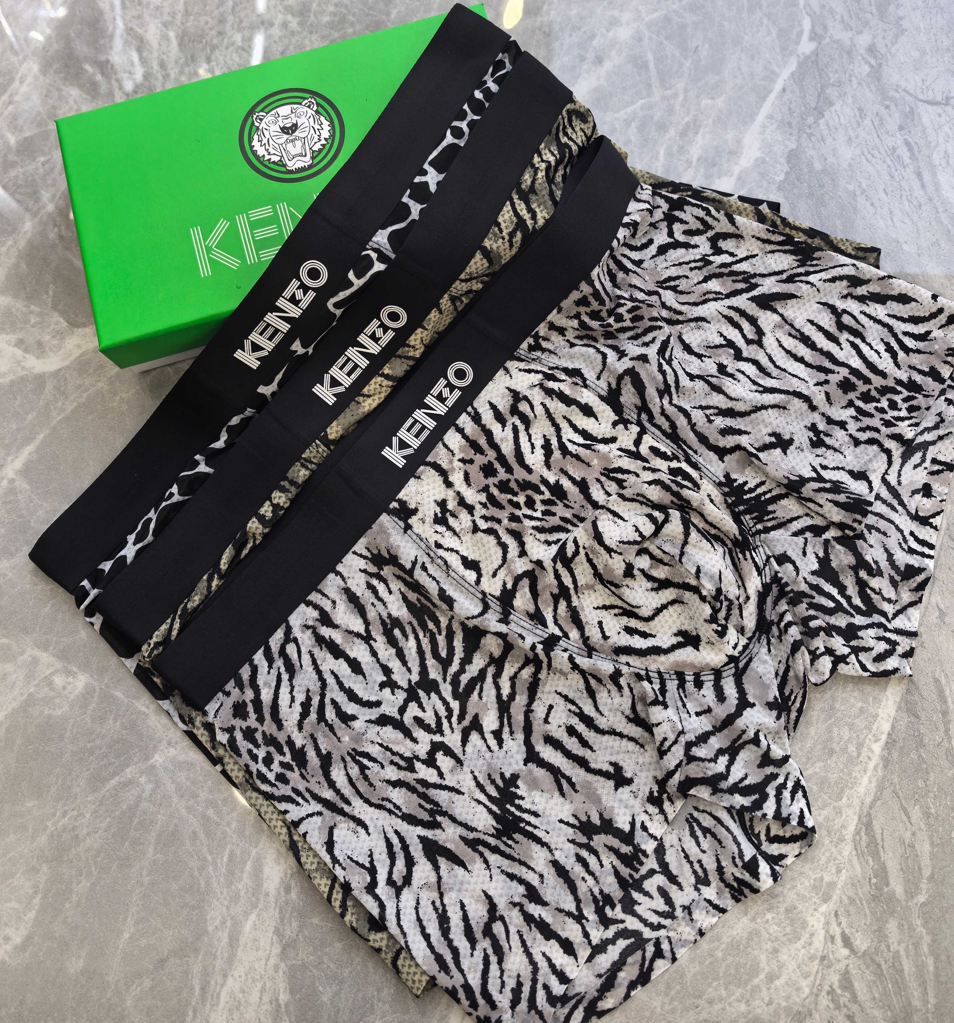 KENZO  精品盒装男士内裤！外贸国外订单，高品质，锦纶冰丝无痕切割工艺 科学配 82.5%锦纶+1