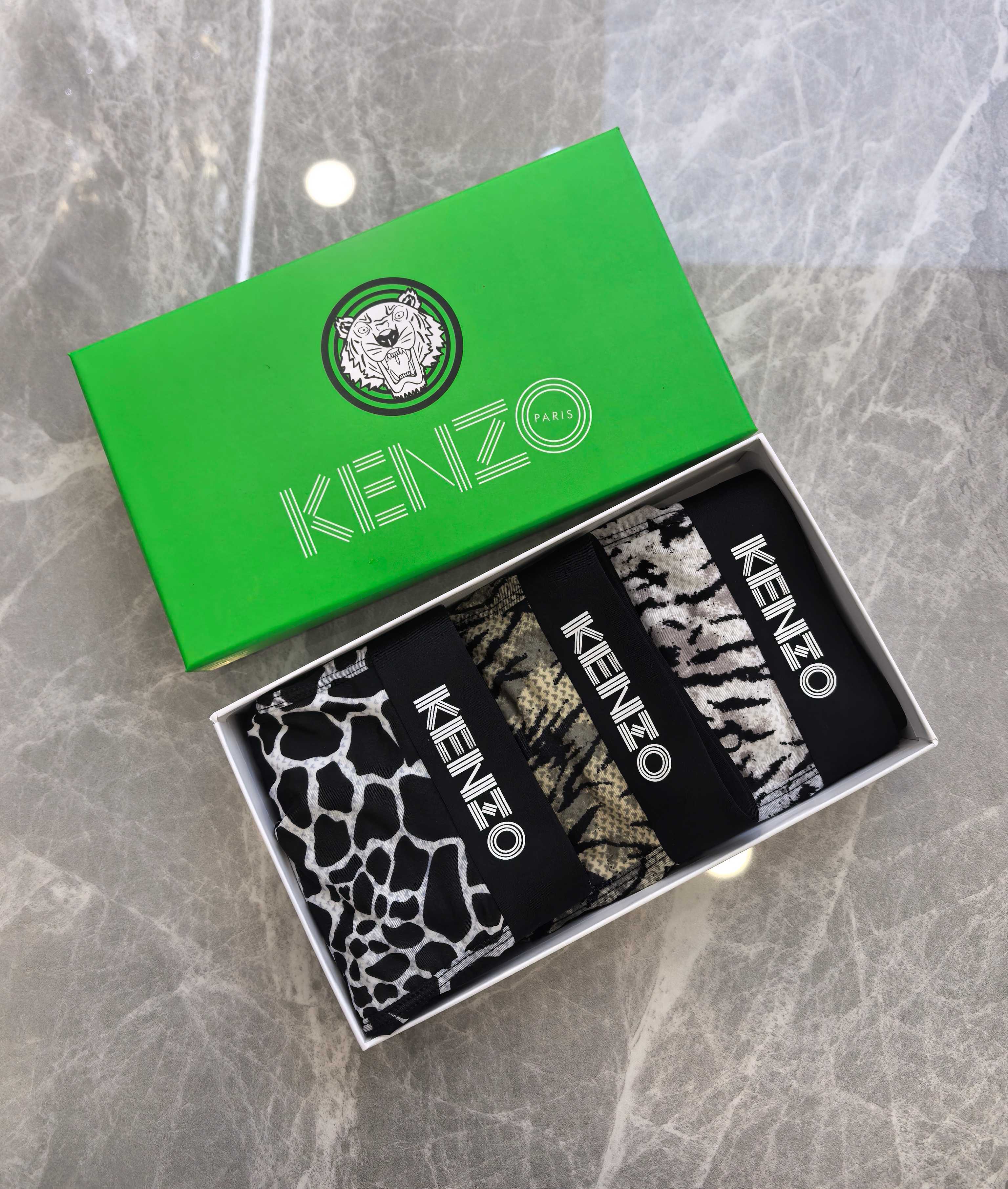  KENZO  精品盒装男士内裤！外贸国外订单，高品质，锦纶冰丝无痕切割工艺 科学配 82.5%锦纶+1