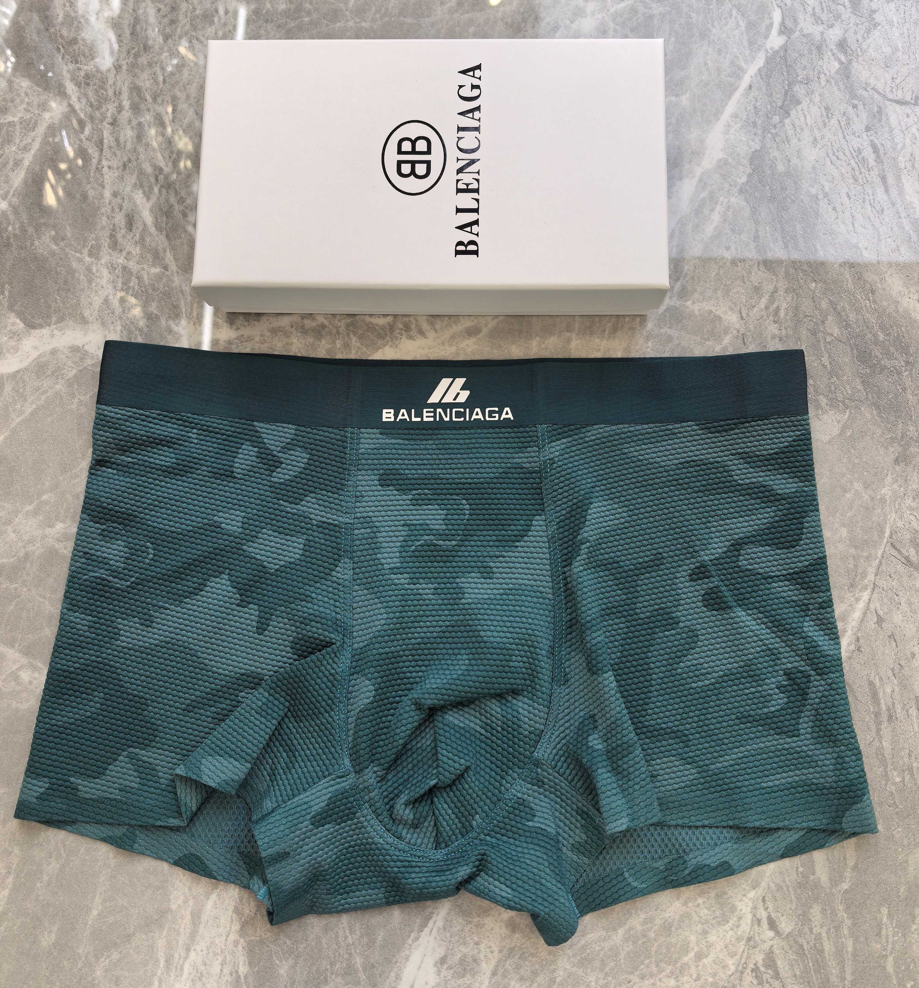  BALENCIAGA（巴黎世家）原单品质！精品盒装男士内裤！外贸国外订单，高品质，锦纶冰丝无痕切割工艺