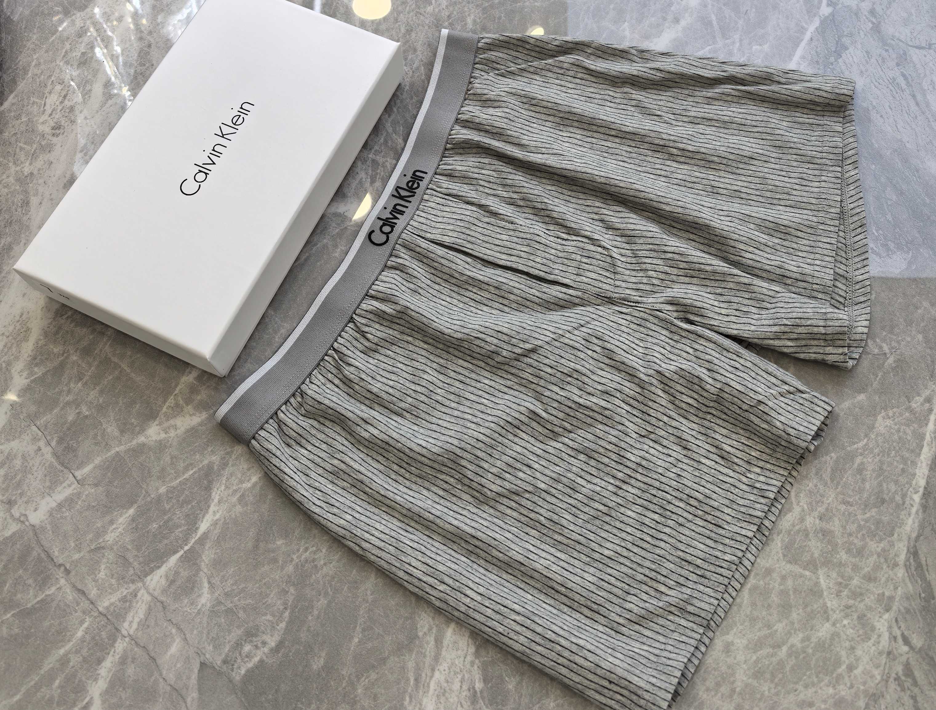CK🆕🆕🆕 Calzoncillos tipo bóxer de algodón puro a rayas, 95% algodón, tallas: L, XL, XXL, 3XL, talla grande, una caja …
