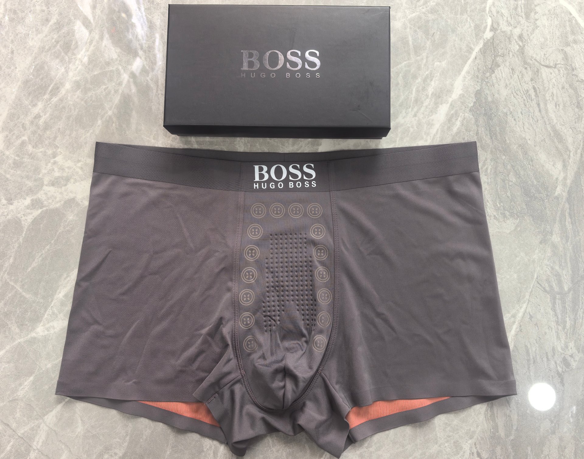 新品！BOSS、3D工艺。原单品质，时尚潮男新品 锦纶冰丝无缝切割工艺 科学配 76%锦纶+24%氨纶，