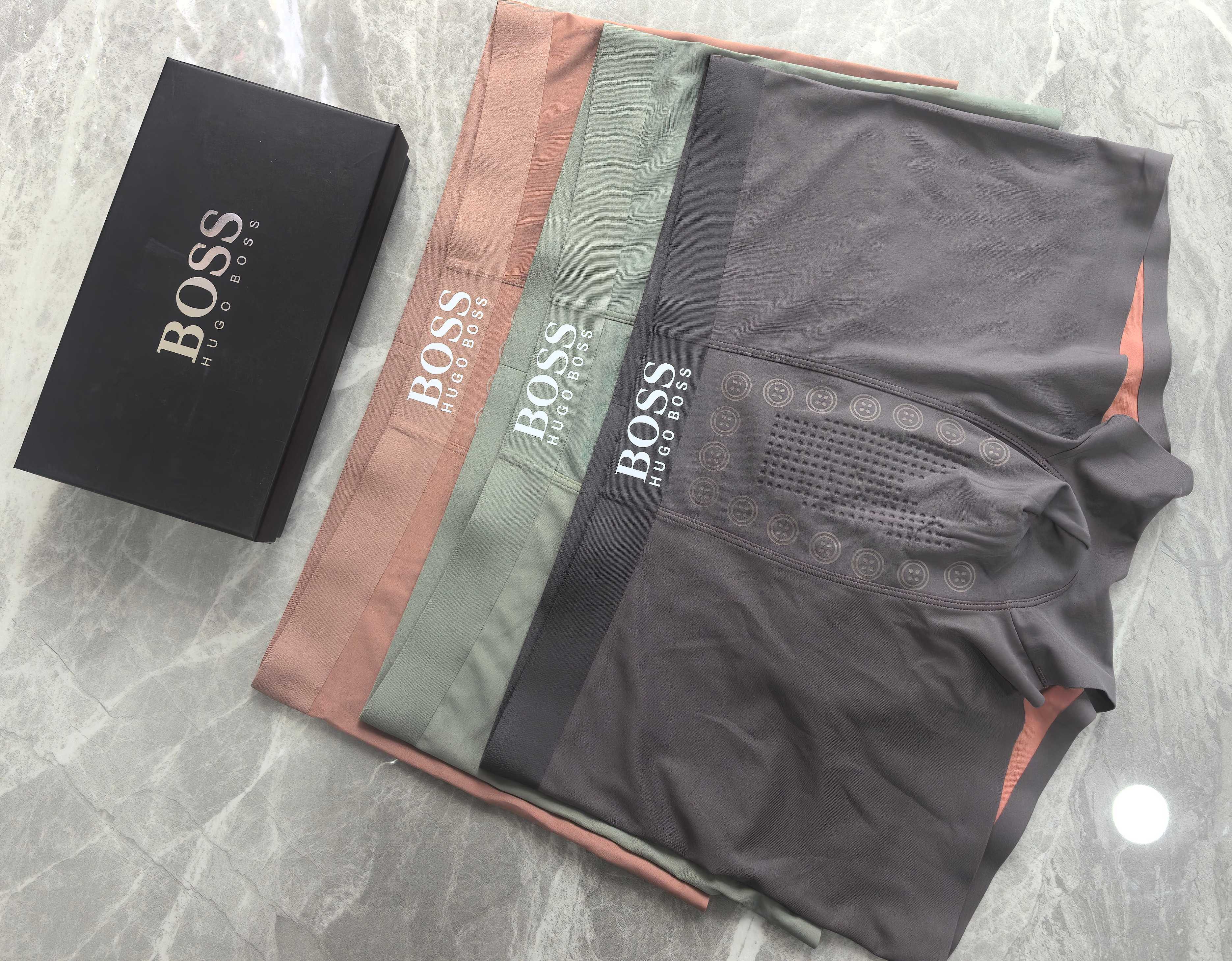 新品！BOSS、3D工艺。原单品质，时尚潮男新品 锦纶冰丝无缝切割工艺 科学配 76%锦纶+24%氨纶，
