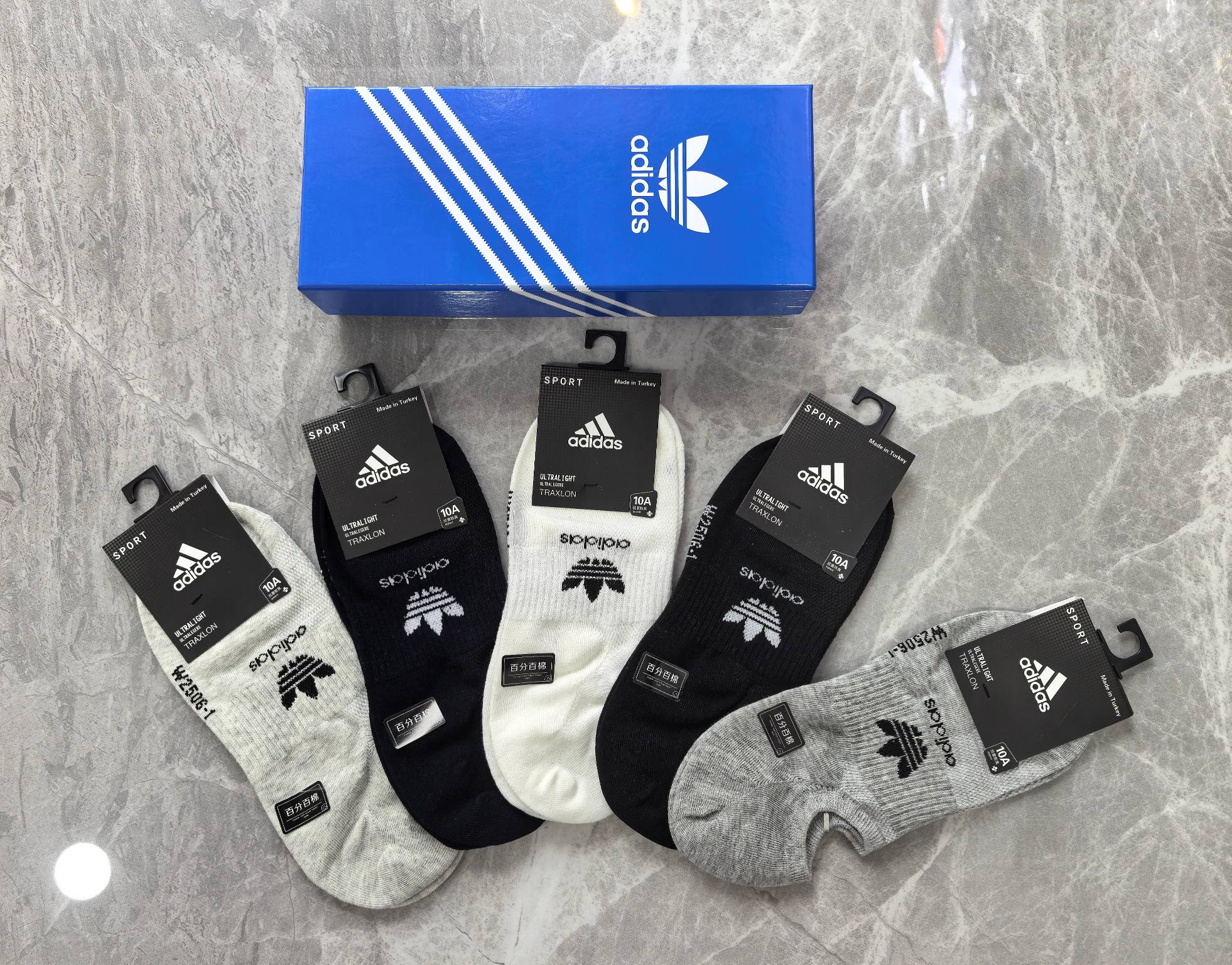 adidas（阿迪达斯）半隐形袜～纯棉质量、不掉跟又隐形、