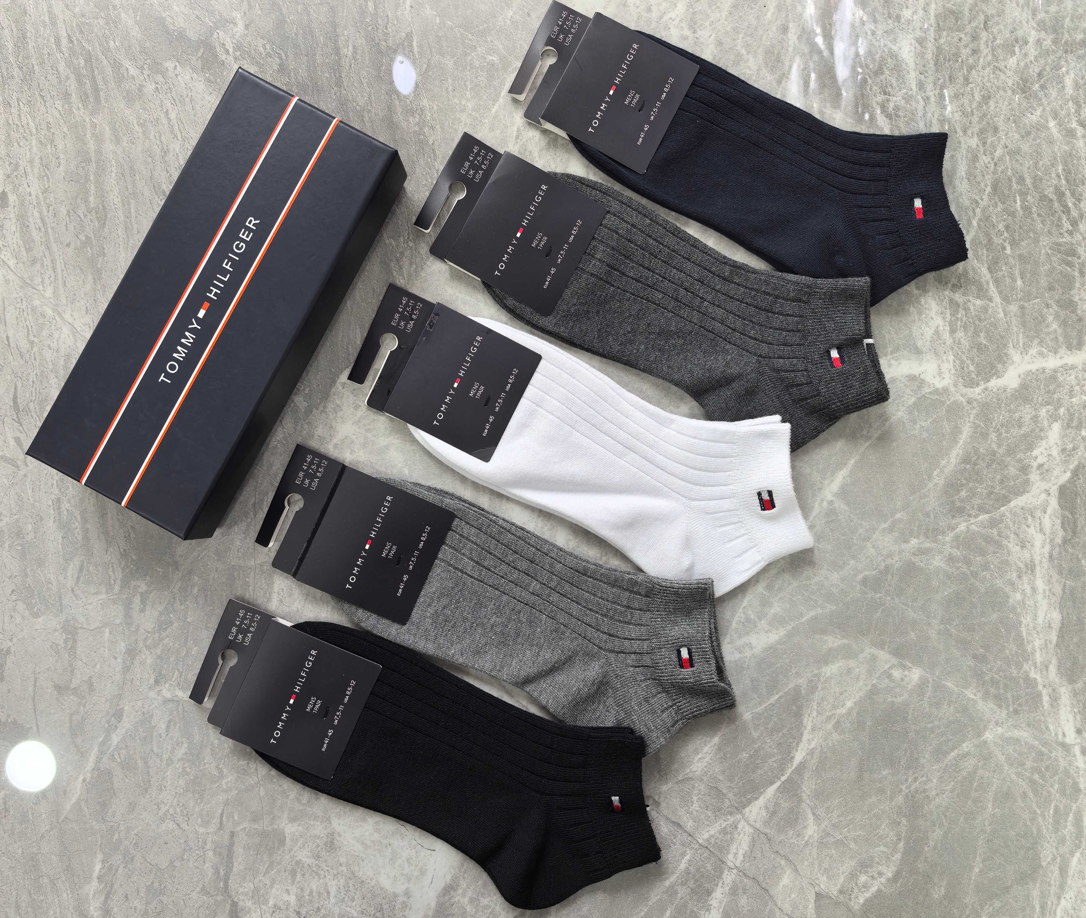 外单系列：纯棉、tommy(汤米)一盒5双入、现货