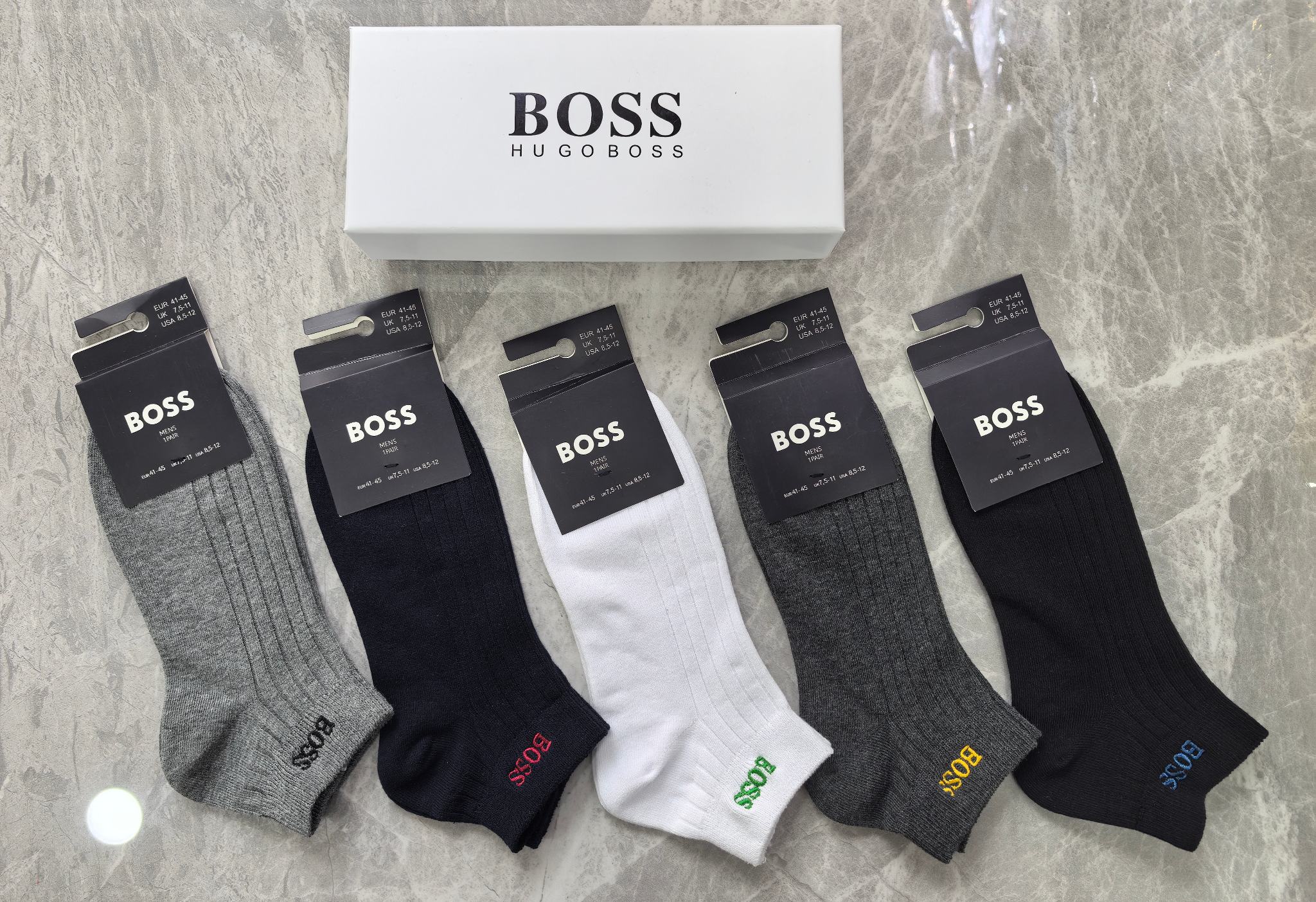 外单系列：纯棉、BOSS一盒5双入、现货