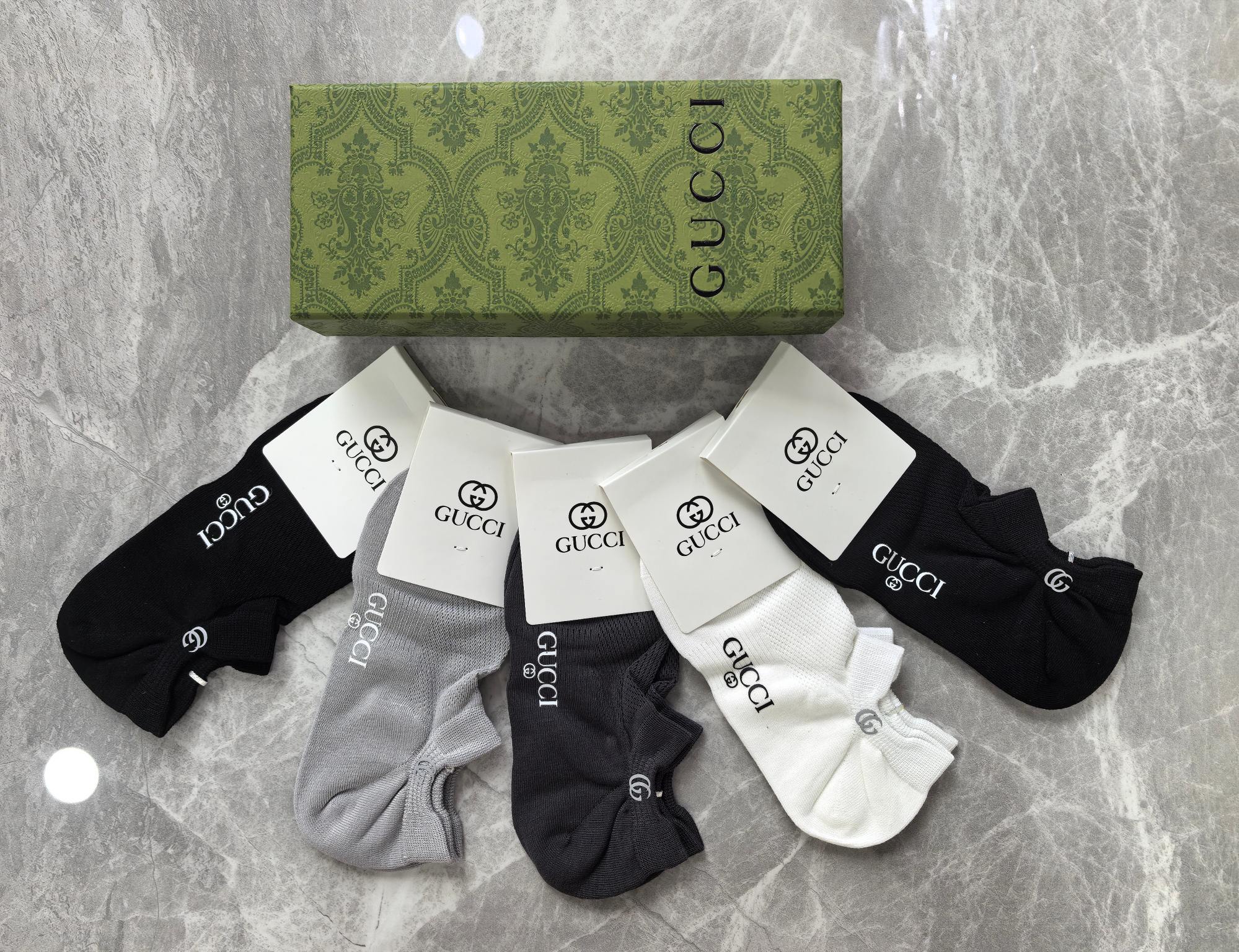 🔥🔥🔥高货来了：GUCCI（古奇）重工系列～浅口袜型、绝不掉跟、网面设计～纯棉质量～