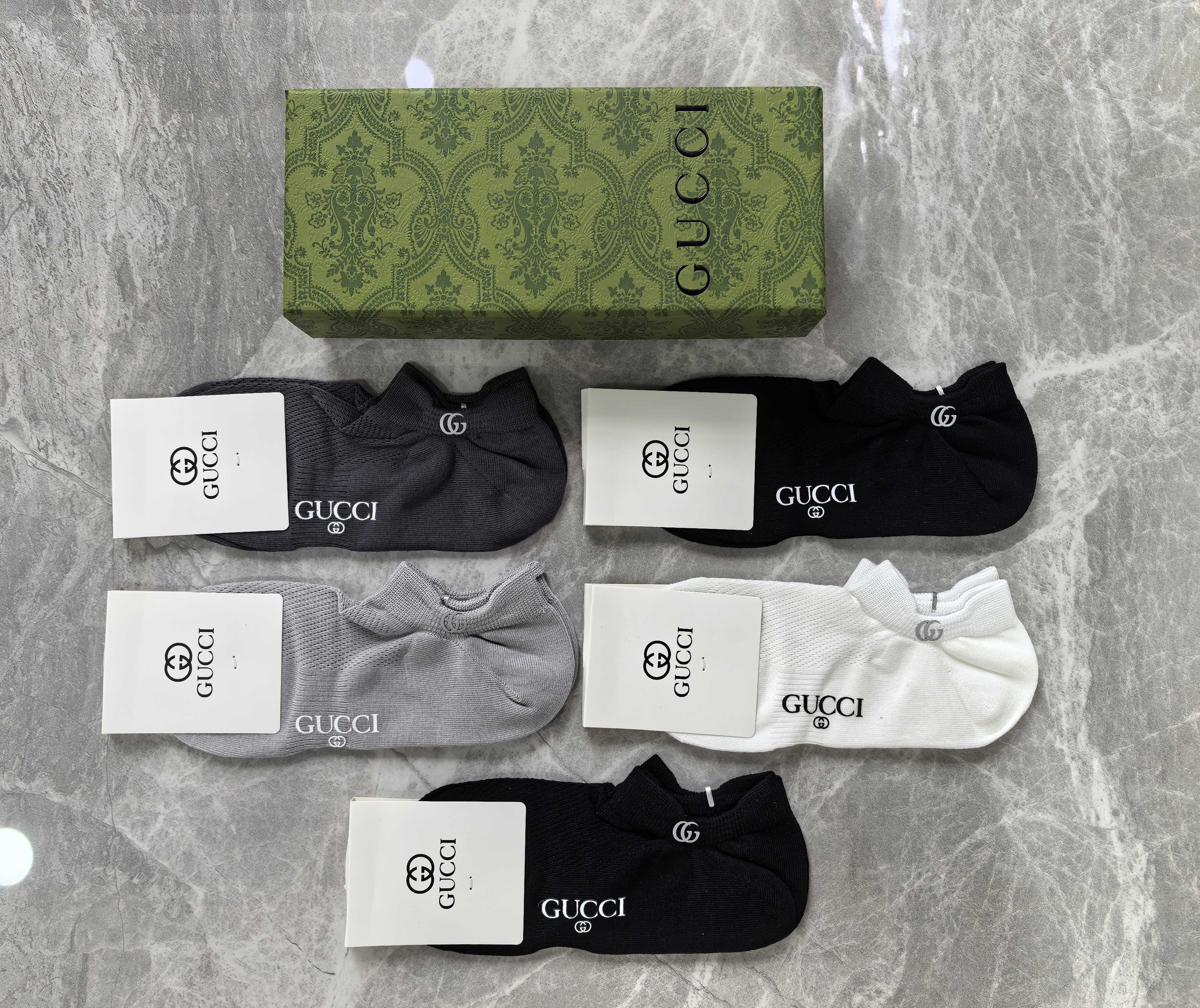 🔥🔥🔥高货来了：GUCCI（古奇）重工系列～浅口袜型、绝不掉跟、网面设计～纯棉质量～