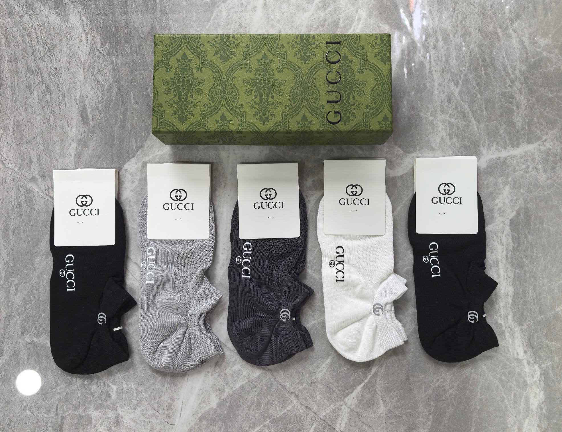 🔥🔥🔥高货来了：GUCCI（古奇）重工系列～浅口袜型、绝不掉跟、网面设计～纯棉质量～