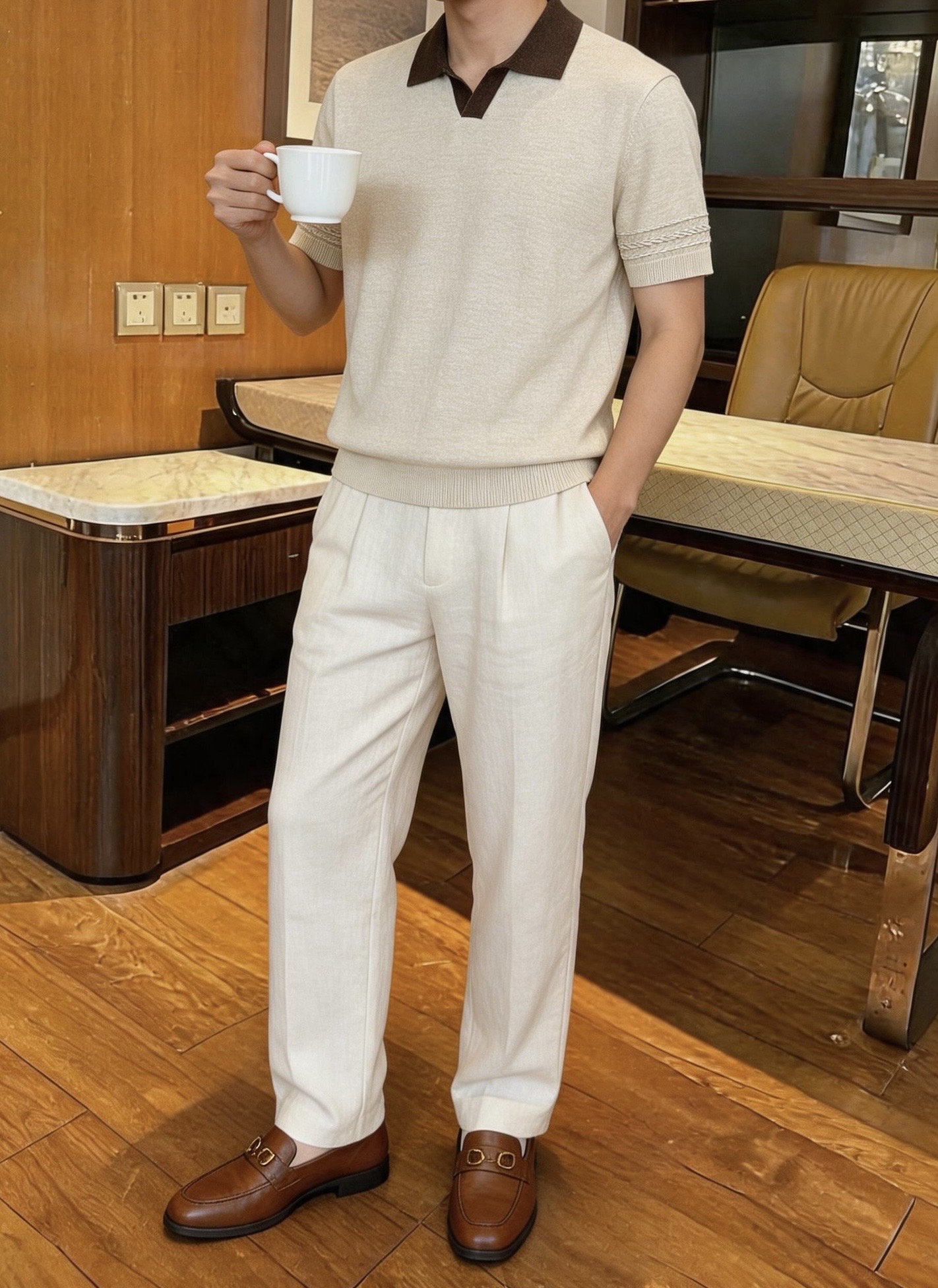 NO:915486,, high-end wool POLO sweater, wool products imported from New Zealand, rare and rare goods recommended, size 48-56 (model is 180cm tall and weighs 140cm, wearing size 50),,19860909,高端 羊毛POLO衫,新西兰进口羊毛制品,难得的珍品级好货推荐,48-56码（模特身高180体重140穿50码）,,,Men's clothing