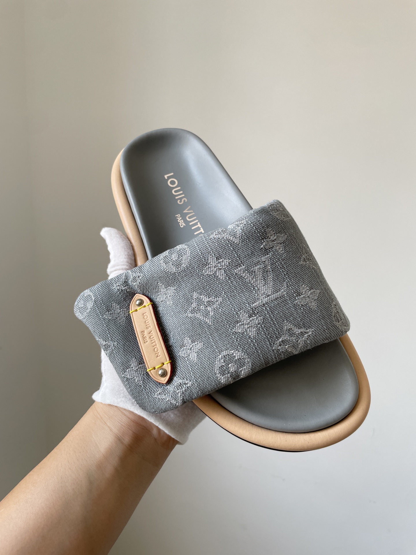 Louis Vuitton Grey Denim Monogrammed LV Magic Strap Women's Sandals 2 i1746003190327 1715 0 5