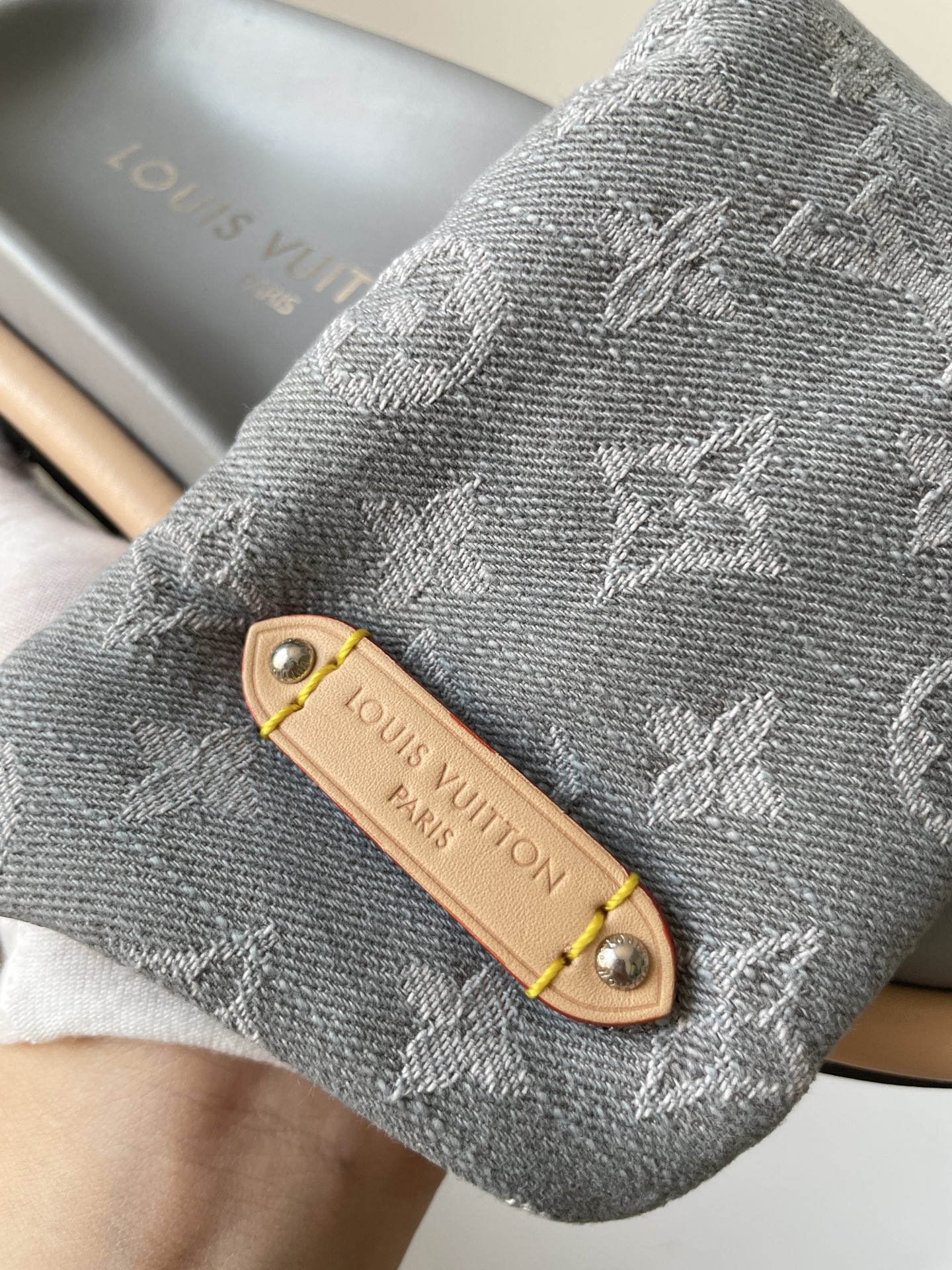 Louis Vuitton Grey Denim Monogrammed LV Magic Strap Women's Sandals 8 i1746003192408 7670 0 8