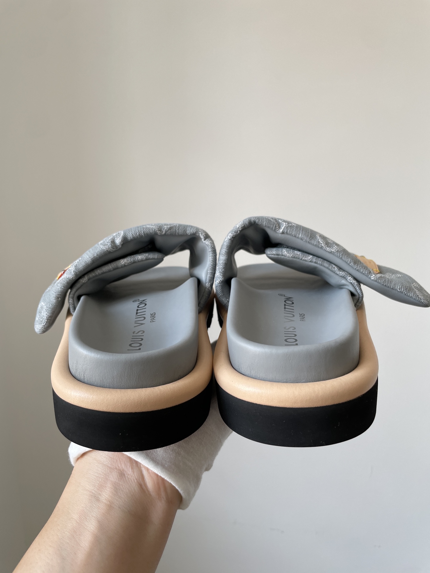 Louis Vuitton Grey Denim Monogrammed LV Magic Strap Women's Sandals 5 i1746003192476 8806 0 2