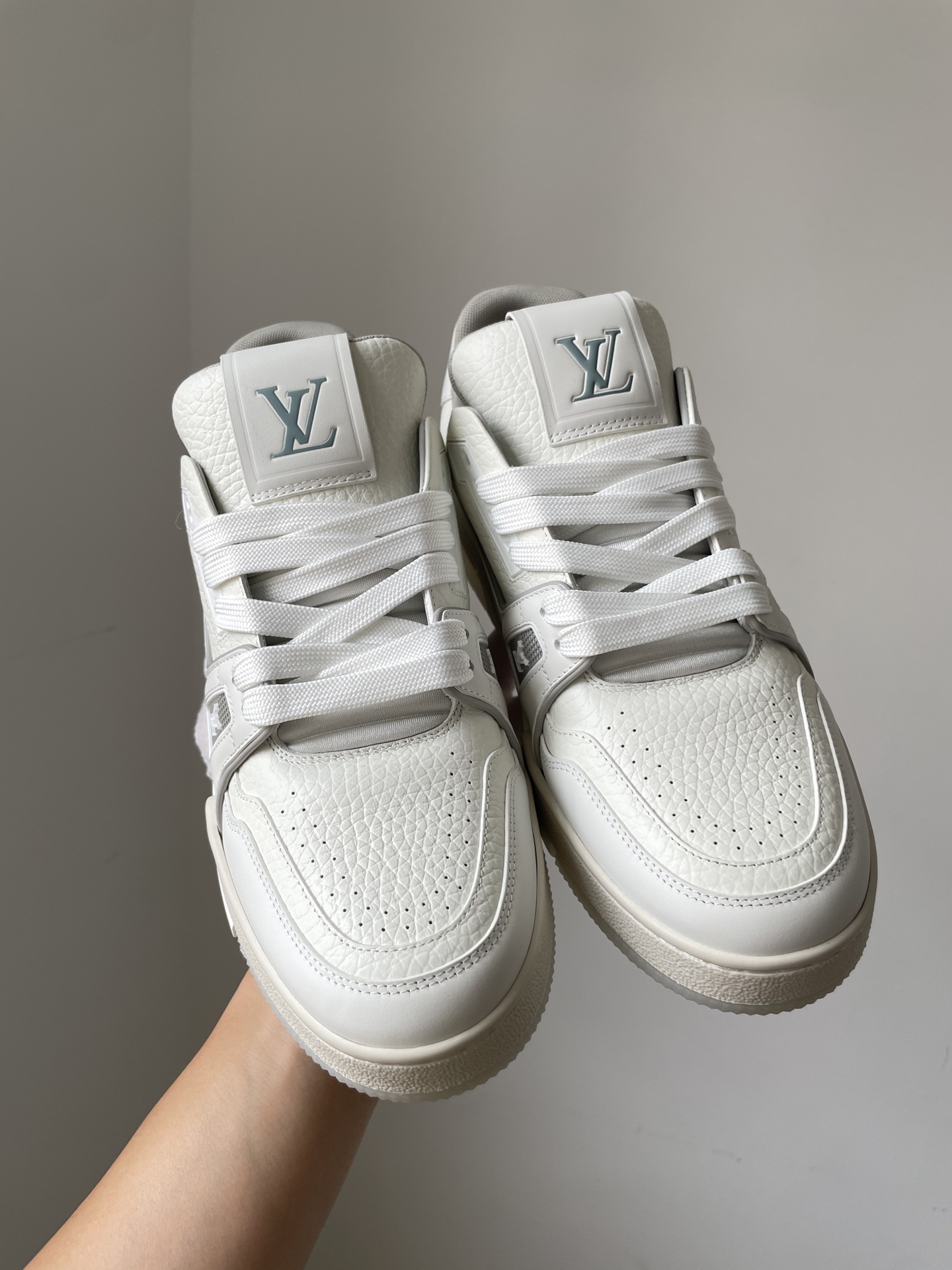 Louis Vuitton Men's White Leather Trainer Sneaker, Sizes 35-46 6 i1746861947174 7348 0 5