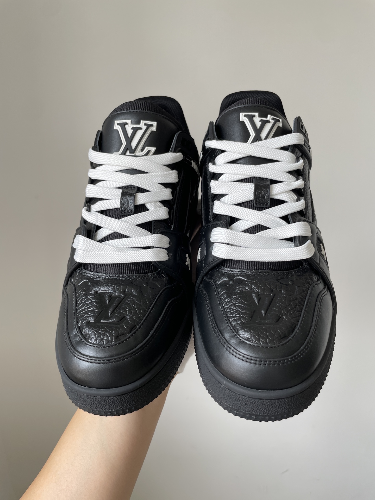 Louis Vuitton Black Leather Trainer Sneaker, Men's Sizes 39-46 6 i1746950560961 8252 0 0