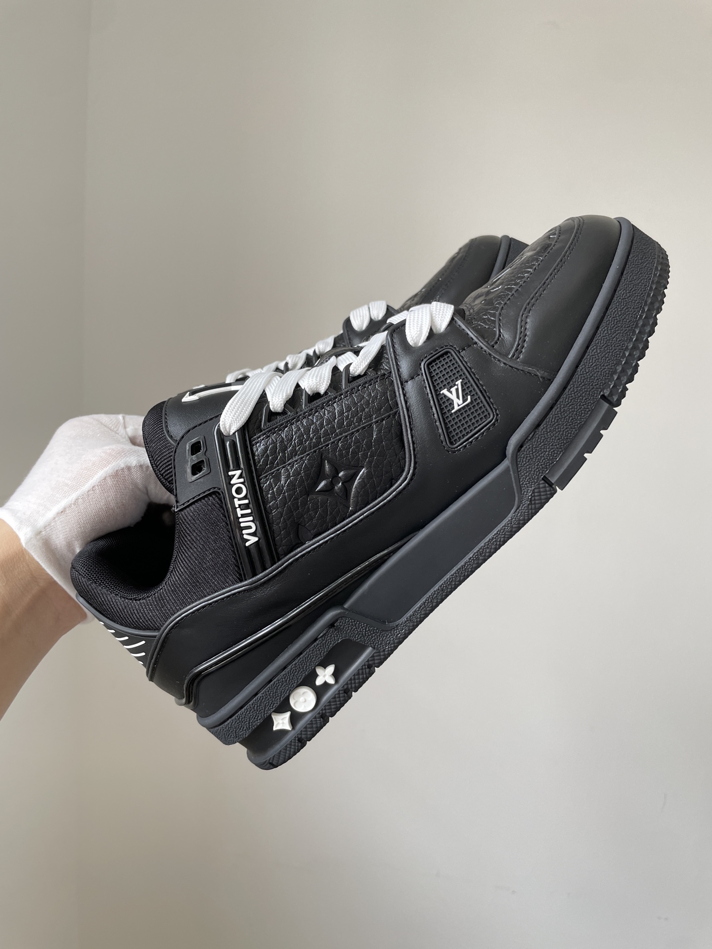 Louis Vuitton Black Leather Trainer Sneaker, Men's Sizes 39-46 4 i1746950561017 7006 0 6