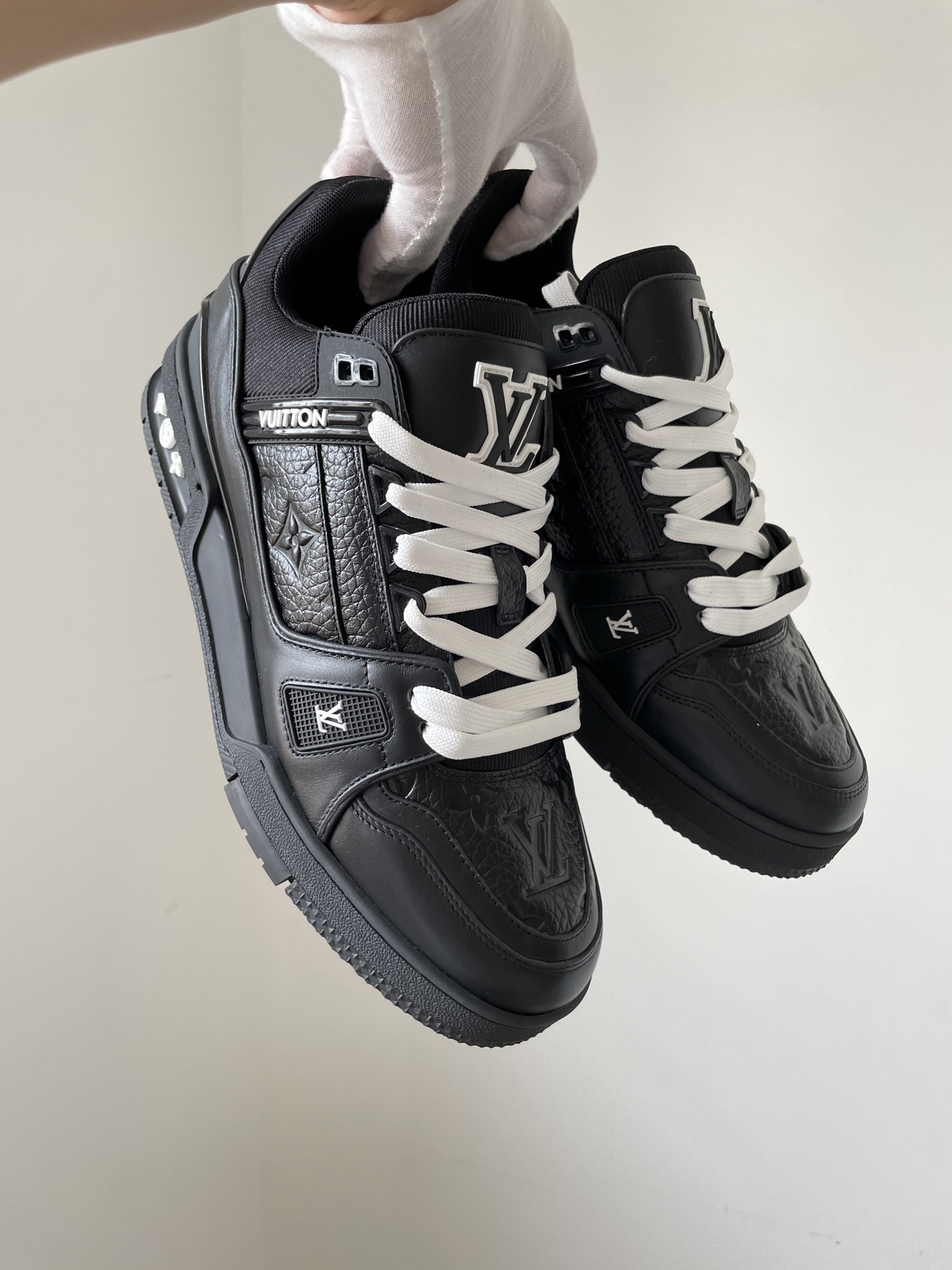Louis Vuitton Black Leather Trainer Sneaker, Men's Sizes 39-46 5 i1746950561152 7131 0 1