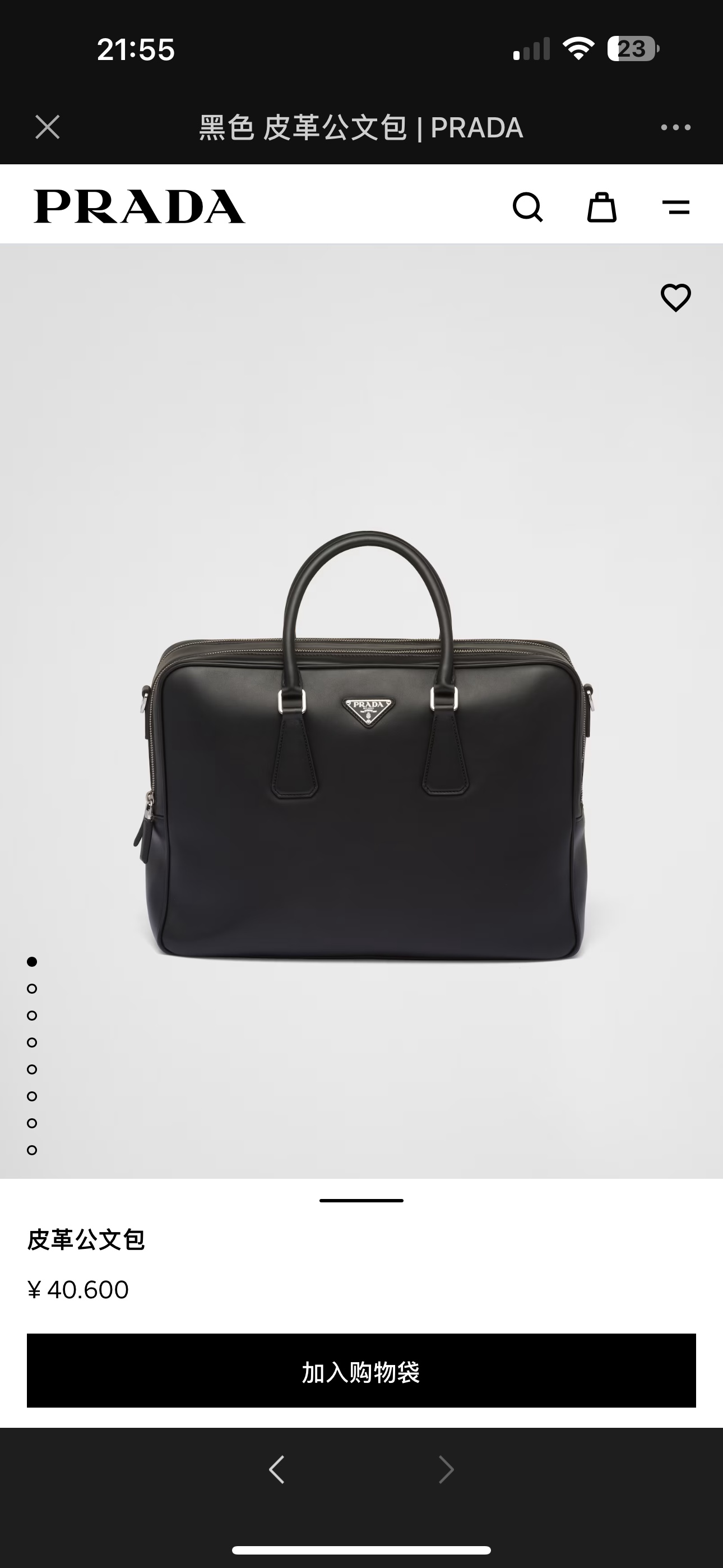 Prada This is also the first time I have seen the 4w+ P family briefcase! It can be seen that this bag is extraordinary