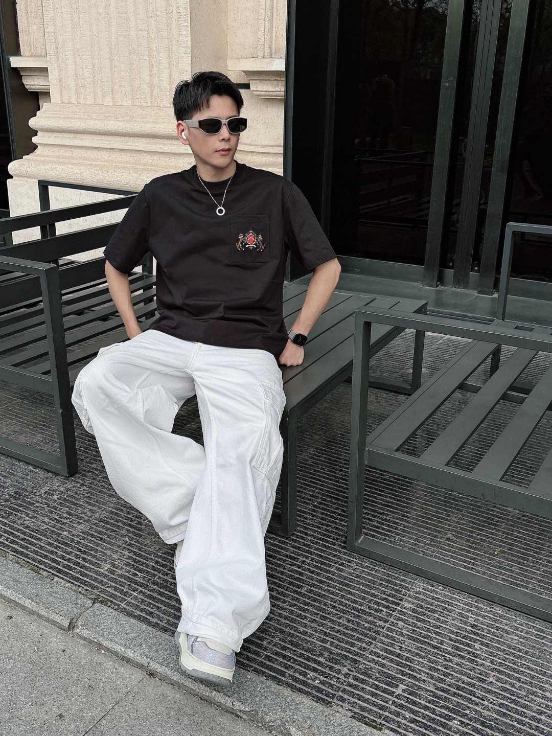 LV🌾、🆕2026春夏新品发售新品短袖T恤，面料采用新疆长绒棉，温儒柔软 细腻柔软 上身自然是舒适 凉爽