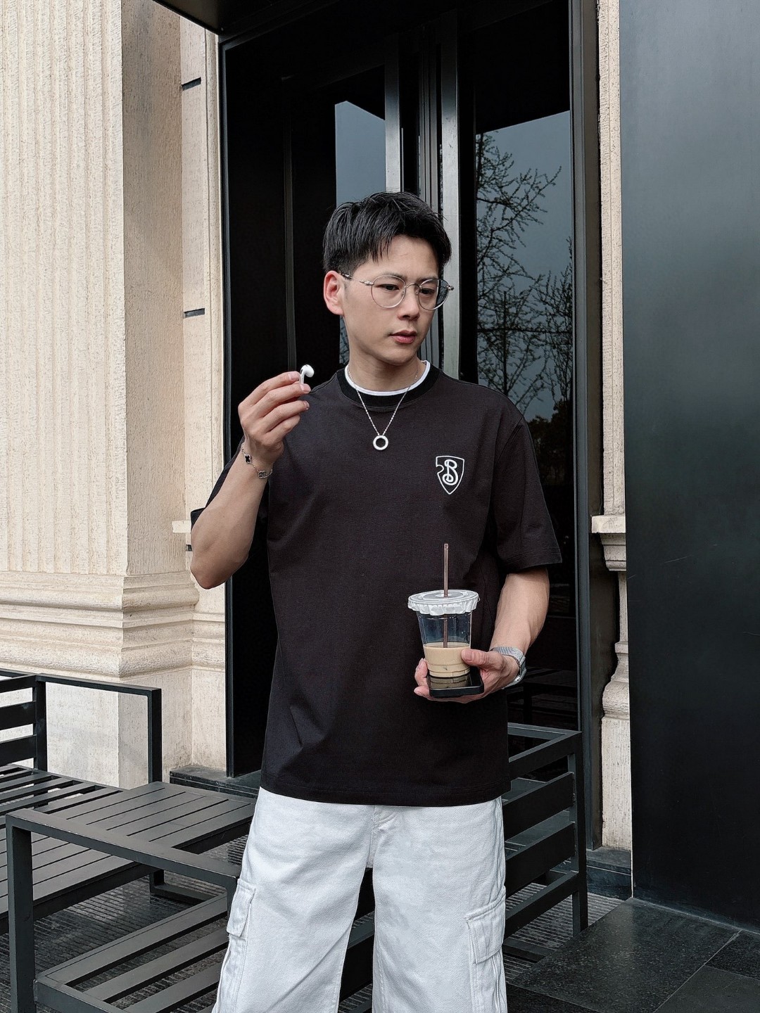 巴宝莉🌾、🆕2026春夏新品发售新品短袖T恤，面料采用新疆长绒棉，温儒柔软 细腻柔软 上身自然是舒适 凉