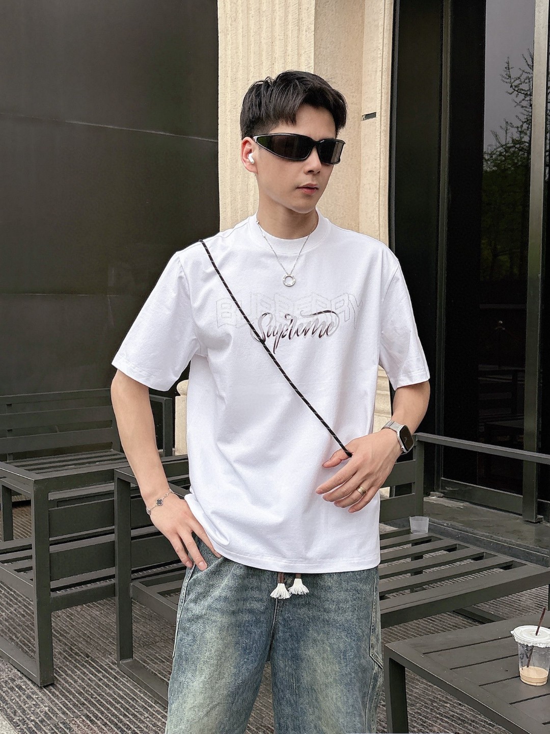 巴宝莉🌾、🆕2026春夏新品发售新品短袖T恤，面料采用新疆长绒棉，温儒柔软 细腻柔软 上身自然是舒适 凉