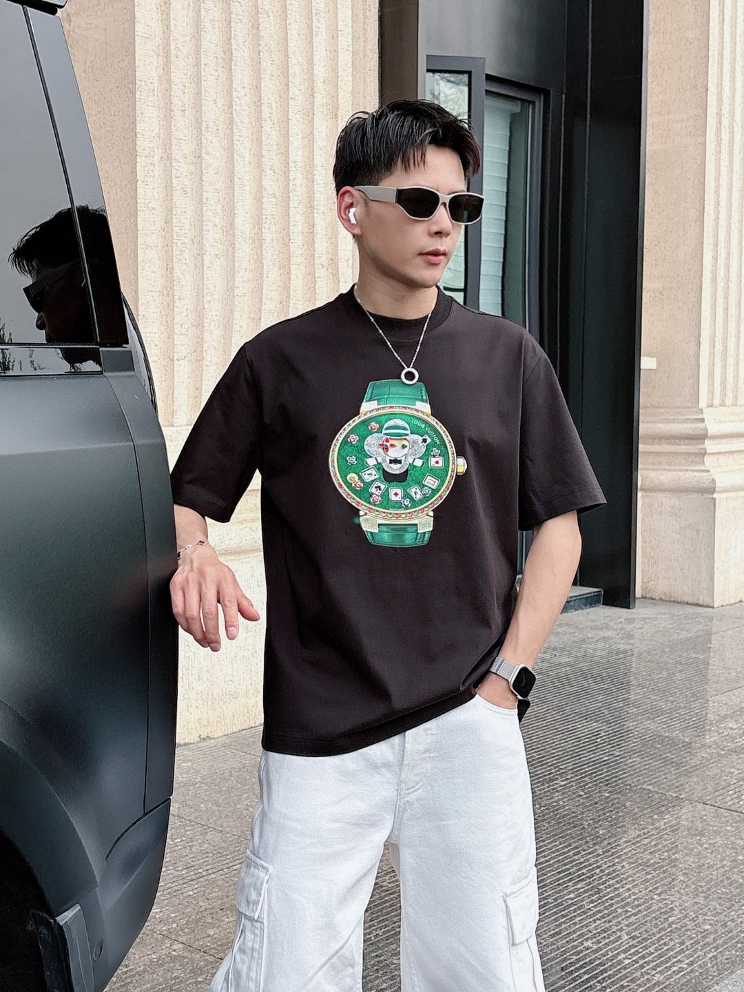 LV🌾、🆕2026春夏新品发售新品短袖T恤，面料采用新疆长绒棉，温儒柔软 细腻柔软 上身自然是舒适 凉爽