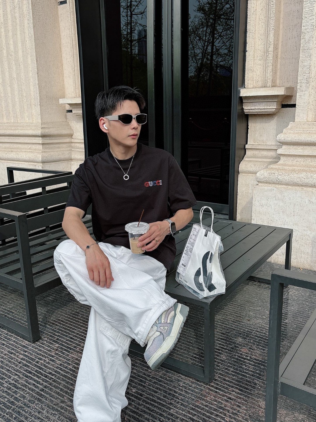 古奇🌾、🆕2026春夏新品发售新品短袖T恤，面料采用新疆长绒棉，温儒柔软 细腻柔软 上身自然是舒适 凉爽