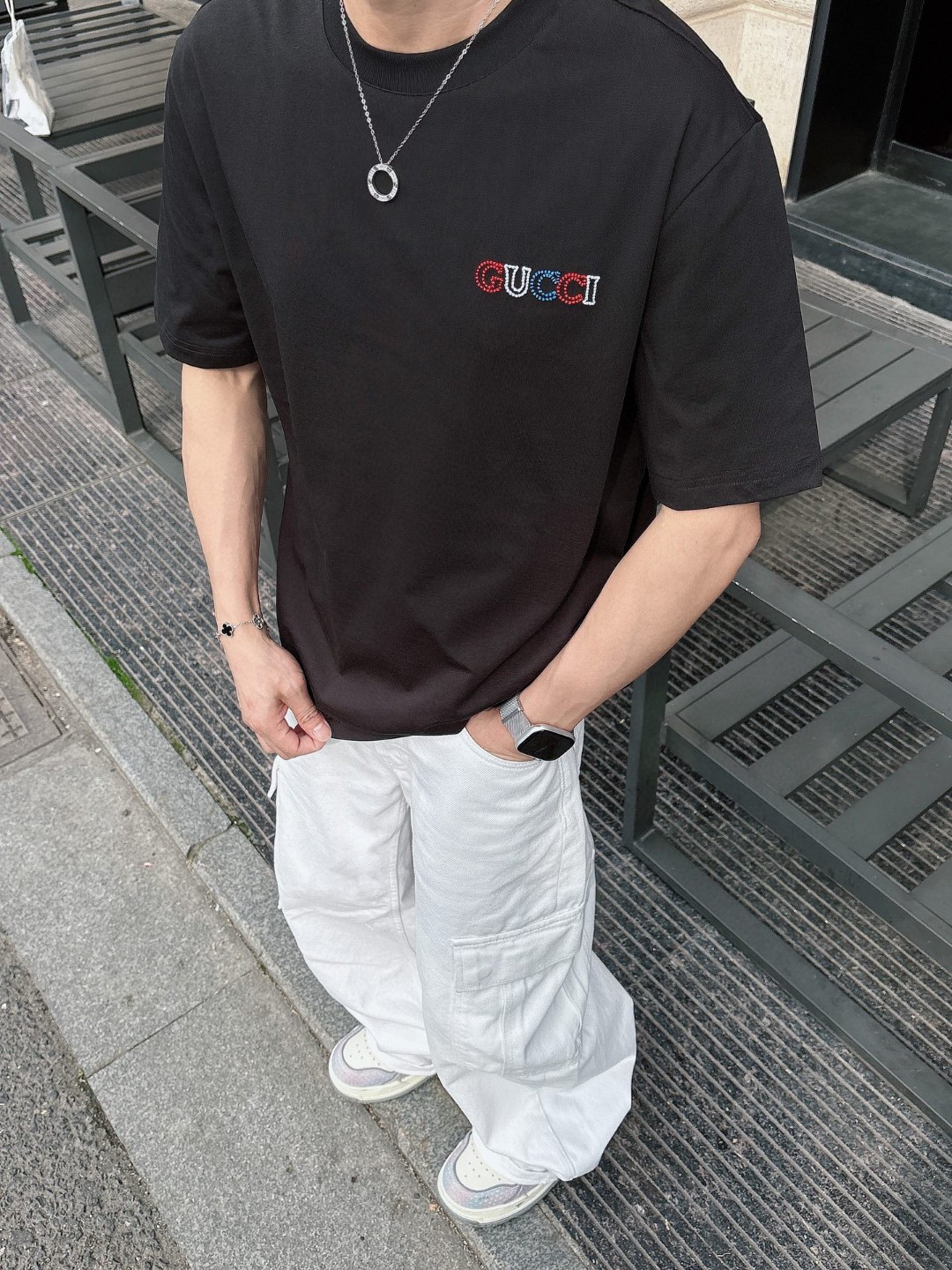 古奇🌾、🆕2026春夏新品发售新品短袖T恤，面料采用新疆长绒棉，温儒柔软 细腻柔软 上身自然是舒适 凉爽