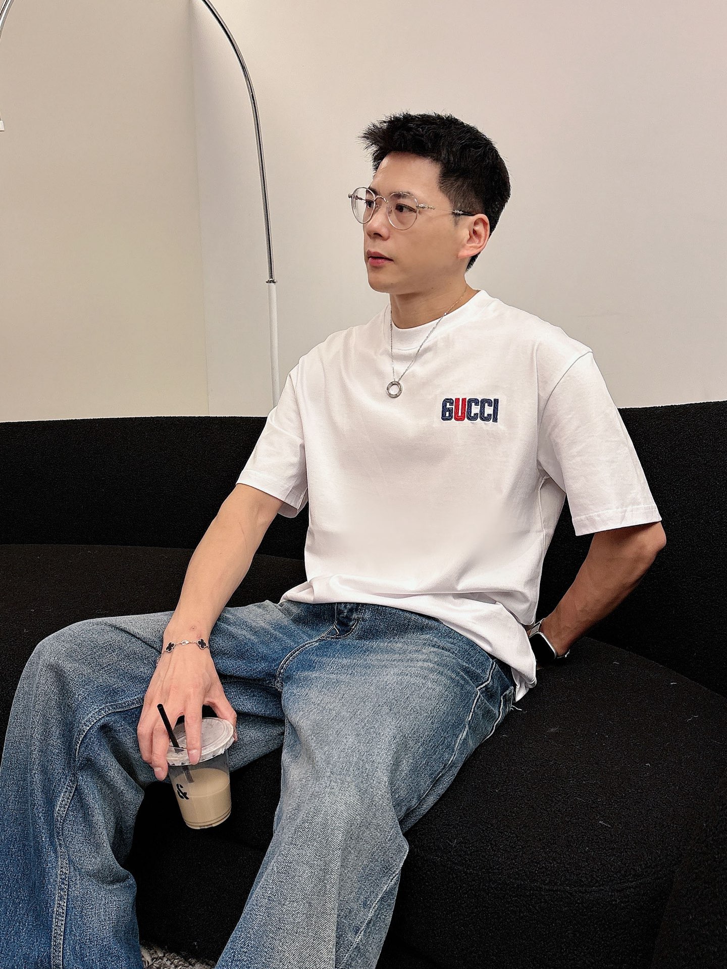 古奇🌾、🆕2026春夏新品发售新品短袖T恤，面料采用新疆长绒棉，温儒柔软 细腻柔软 上身自然是舒适 凉爽