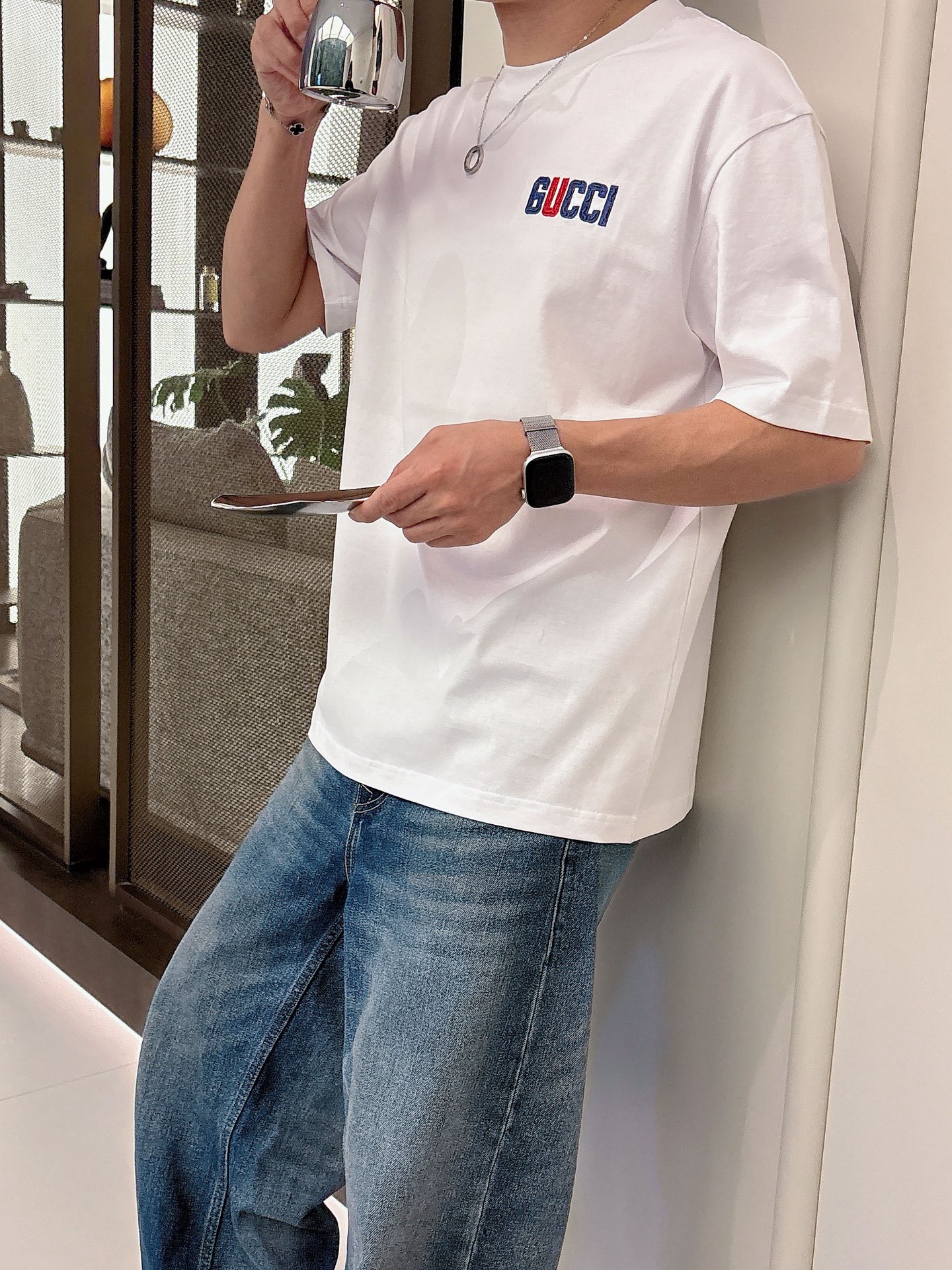 古奇🌾、🆕2026春夏新品发售新品短袖T恤，面料采用新疆长绒棉，温儒柔软 细腻柔软 上身自然是舒适 凉爽