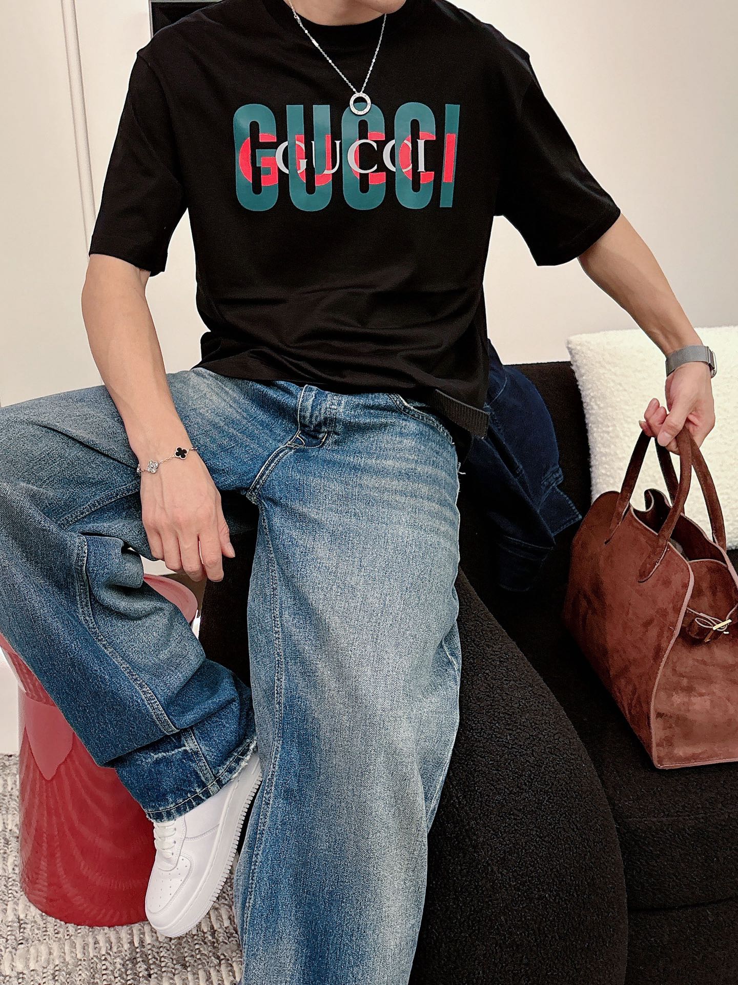 古奇🌾、🆕2026春夏新品发售新品短袖T恤，面料采用新疆长绒棉，温儒柔软 细腻柔软 上身自然是舒适 凉爽