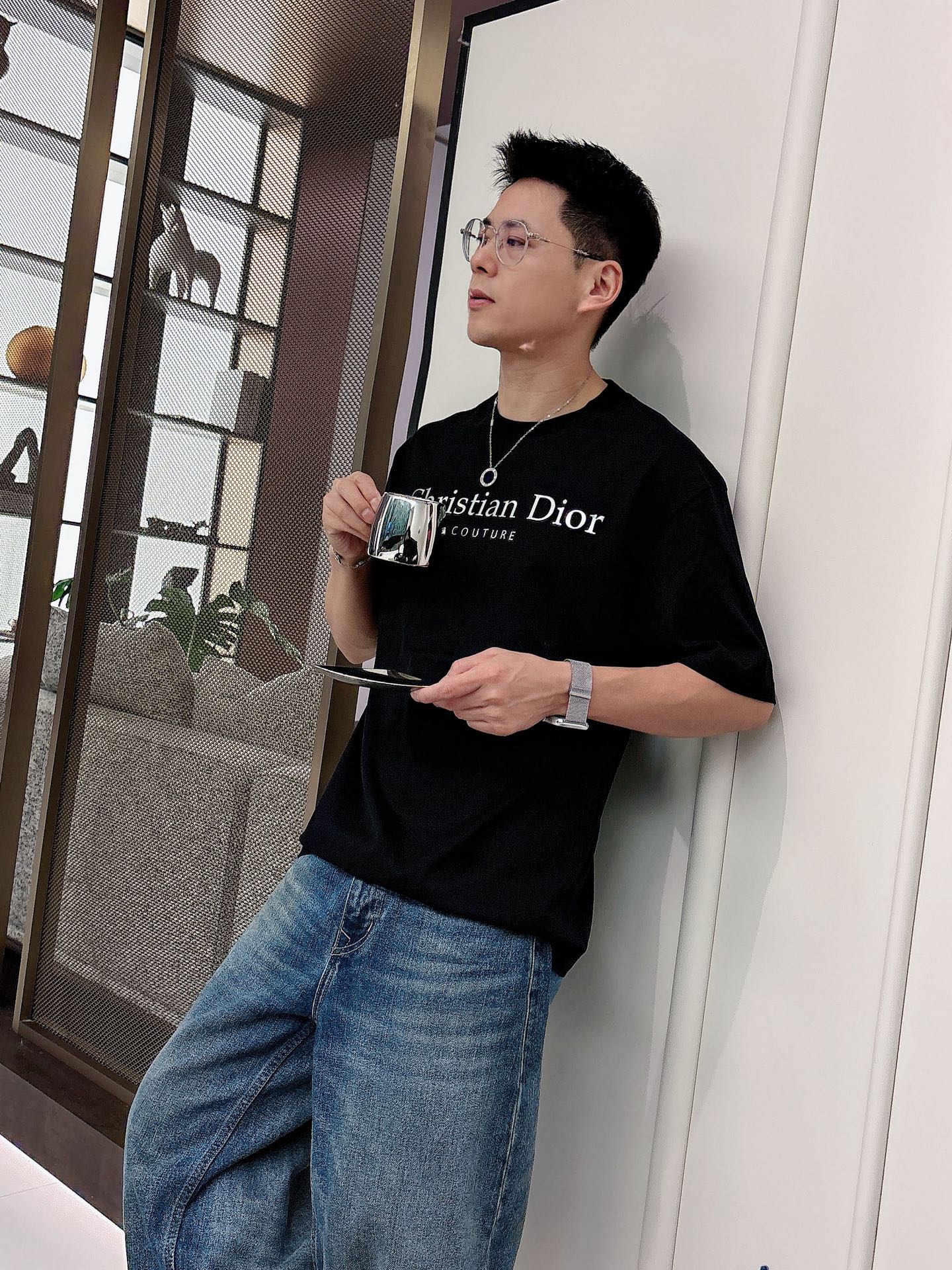 迪奥🌾、🆕2026春夏新品发售新品短袖T恤，面料采用新疆长绒棉，温儒柔软 细腻柔软 上身自然是舒适 凉爽