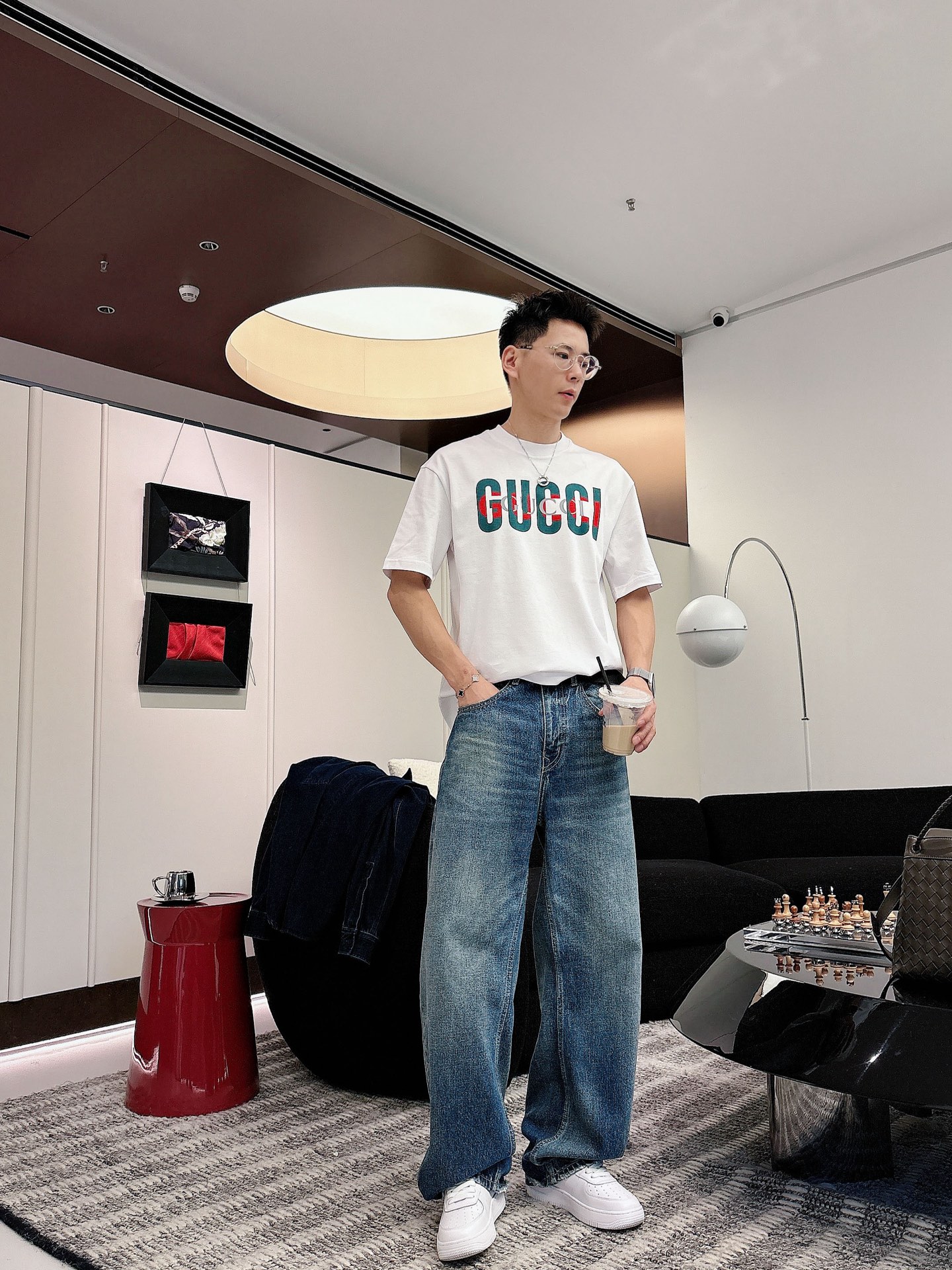 古奇🌾、🆕2026春夏新品发售新品短袖T恤，面料采用新疆长绒棉，温儒柔软 细腻柔软 上身自然是舒适 凉爽