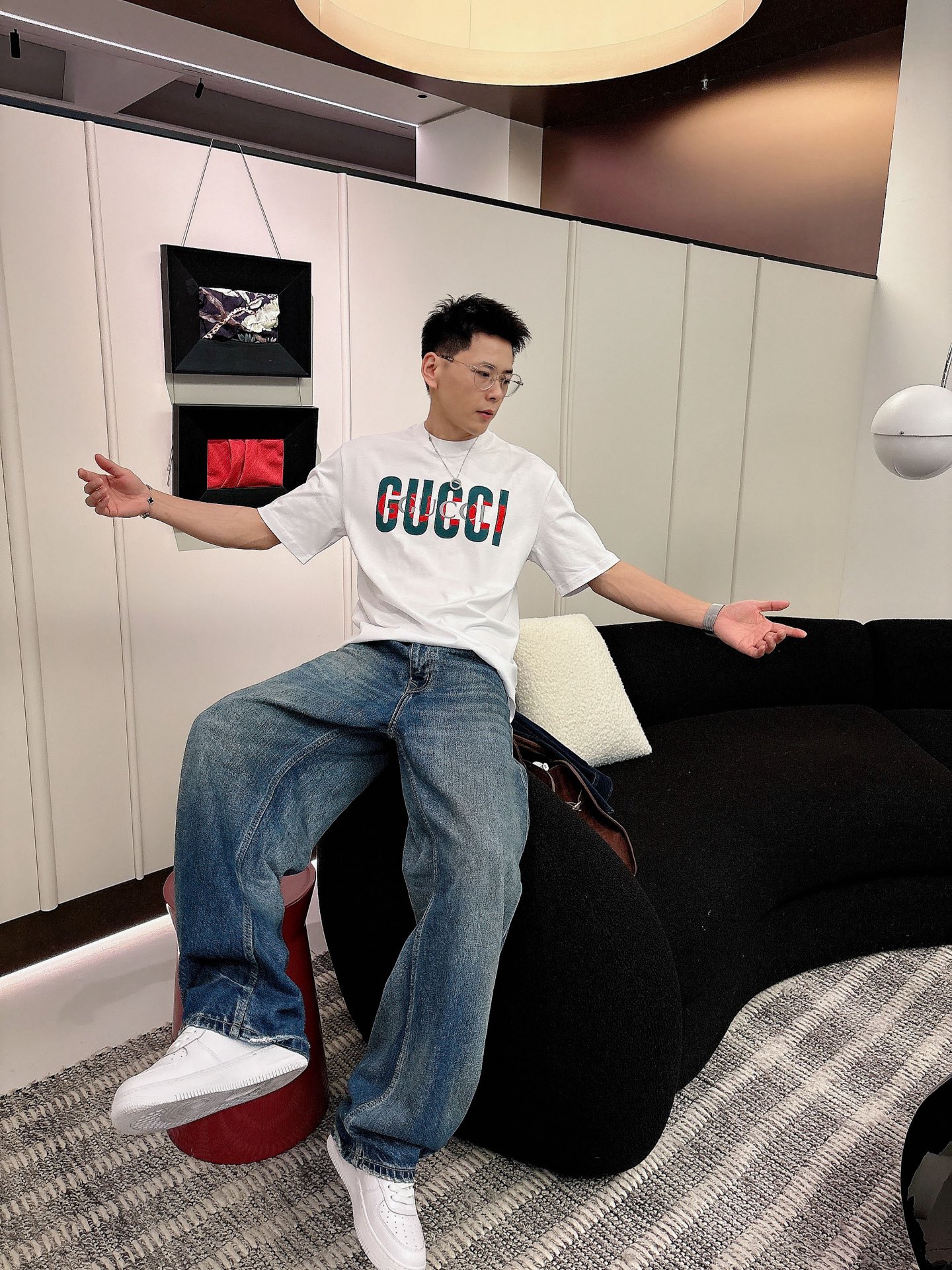 古奇🌾、🆕2026春夏新品发售新品短袖T恤，面料采用新疆长绒棉，温儒柔软 细腻柔软 上身自然是舒适 凉爽