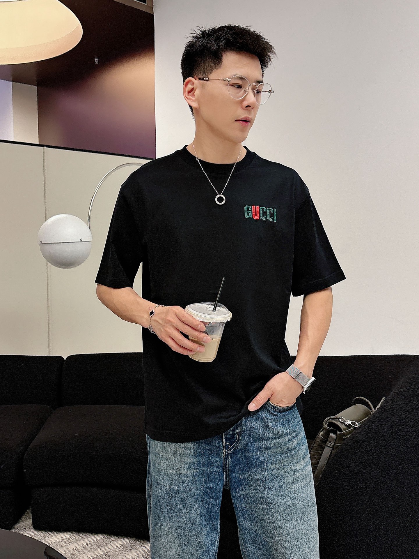 古奇🌾、🆕2026春夏新品发售新品短袖T恤，面料采用新疆长绒棉，温儒柔软 细腻柔软 上身自然是舒适 凉爽