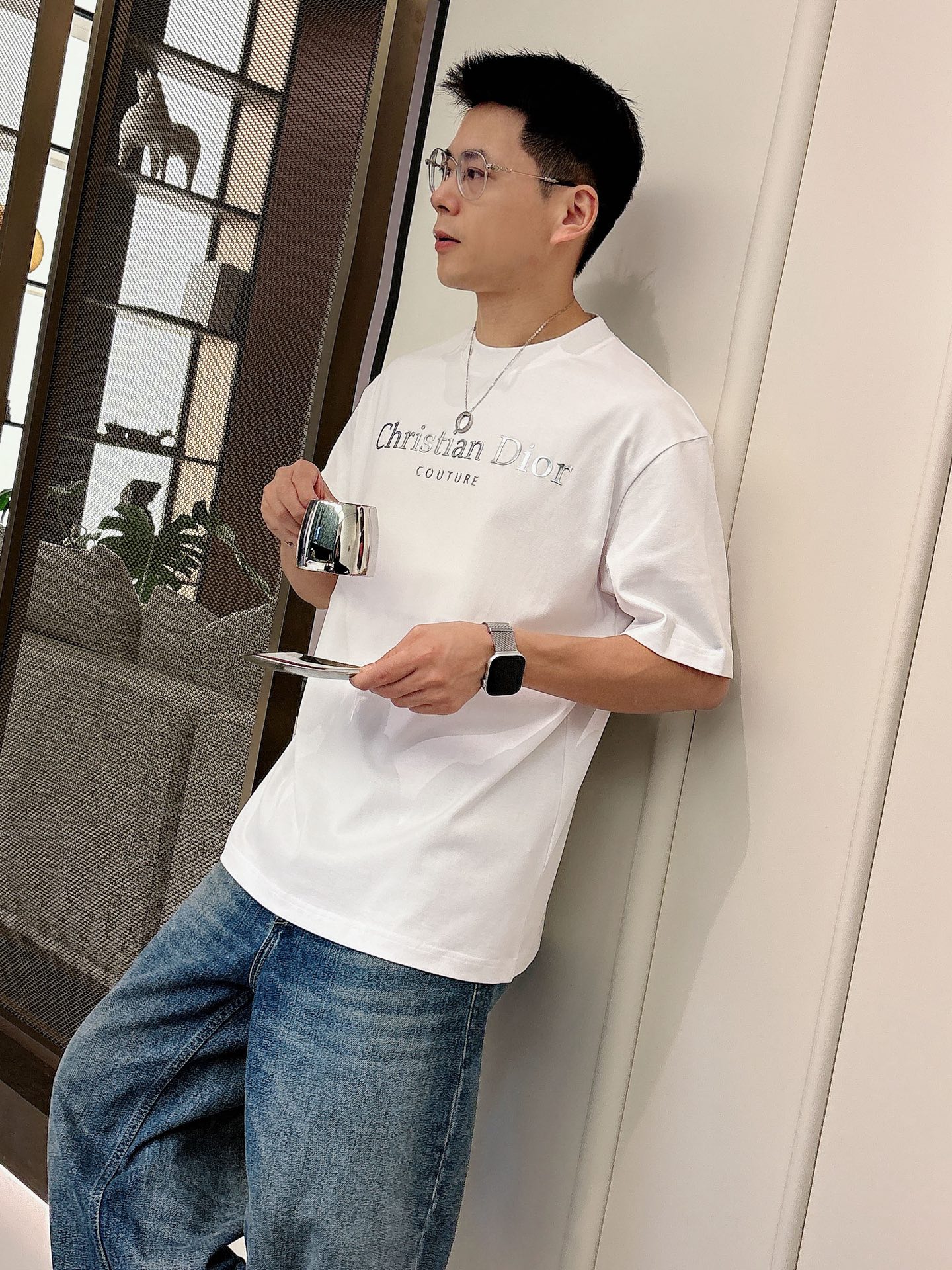 迪奥🌾、🆕2026春夏新品发售新品短袖T恤，面料采用新疆长绒棉，温儒柔软 细腻柔软 上身自然是舒适 凉爽