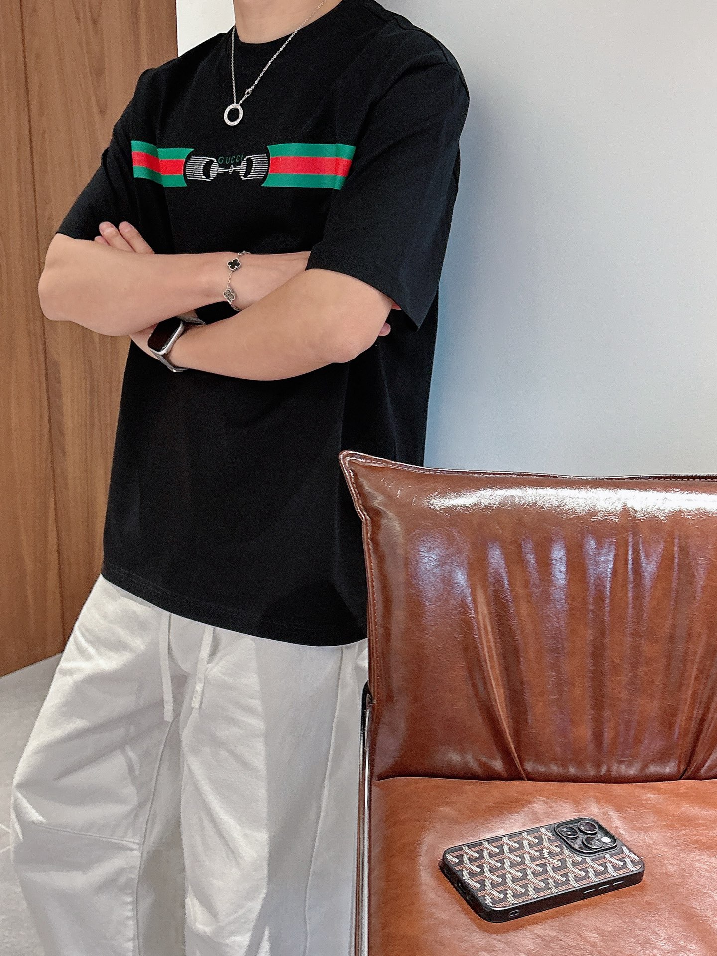 古奇🌾、🆕2026春夏新品发售新品短袖T恤，面料采用新疆长绒棉，温儒柔软 细腻柔软 上身自然是舒适 凉爽