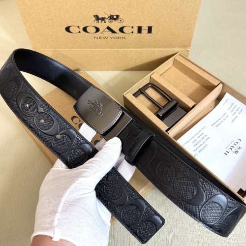 Coach Men's Reversible Belt, 38mm Width, Double Buckle, Italian Leather 1 Coach Men's Reversible Belt, 38mm Width, Double Buckle, Italian Leather