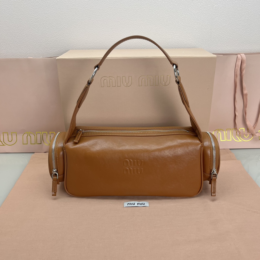 MiuMiu Crossbody & Shoulder Bags Brown Cowhide Spring/Summer Collection Vintage Underarm