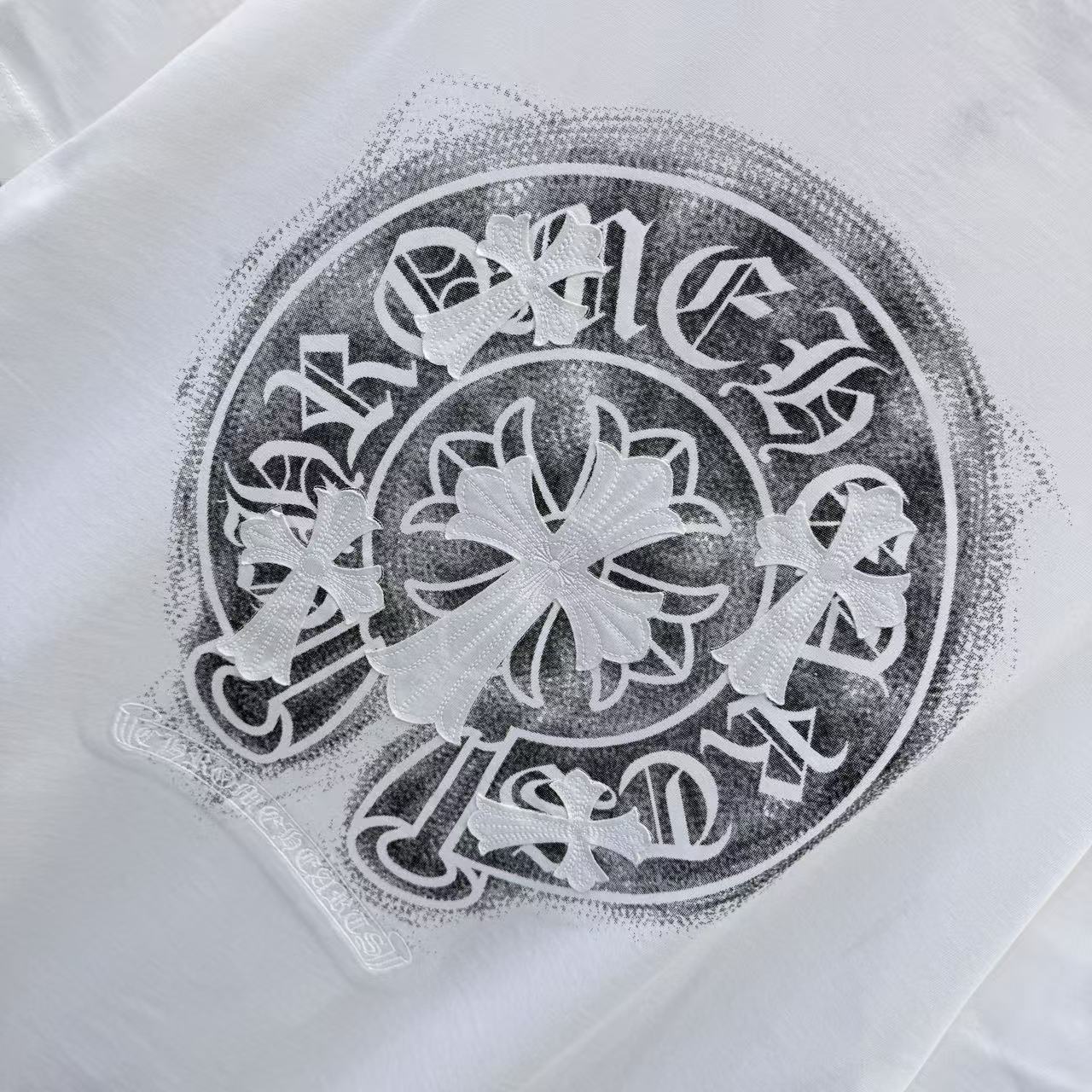 Chrome Hearts CH 2026春夏新款 马蹄印花+十字架贴布绣