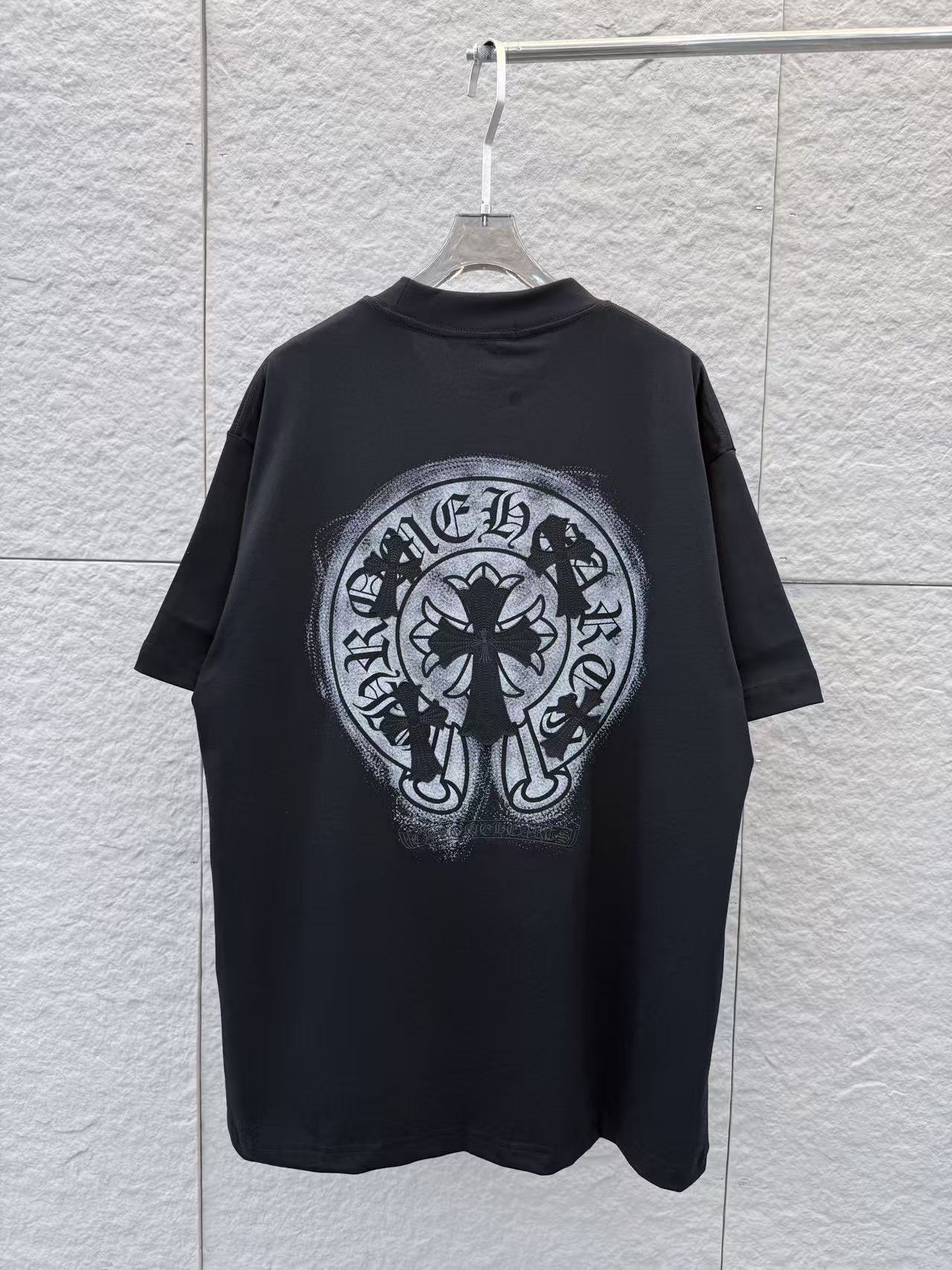 Chrome Hearts CH 2026春夏新款 马蹄印花+十字架贴布绣