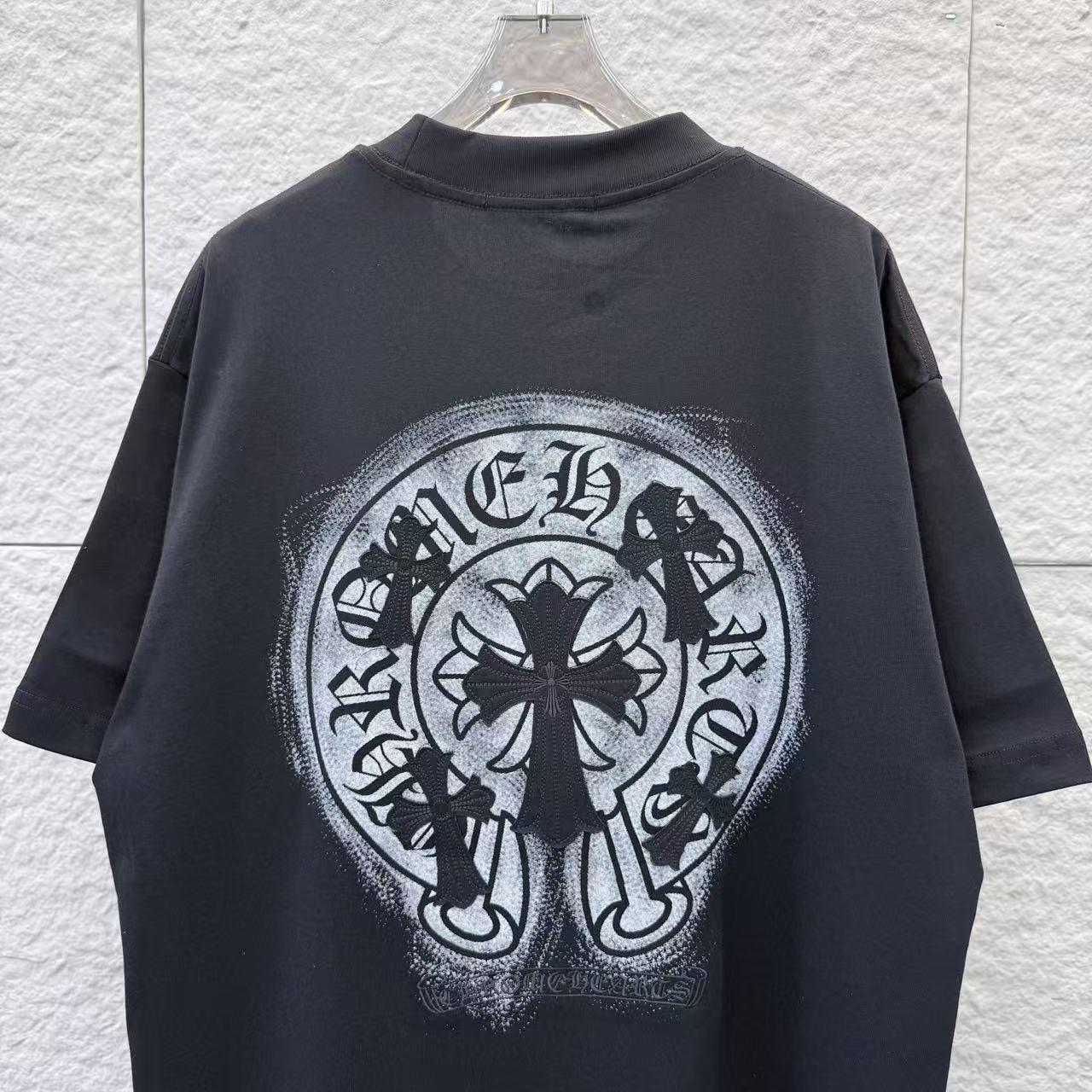 Chrome Hearts CH 2026春夏新款 马蹄印花+十字架贴布绣