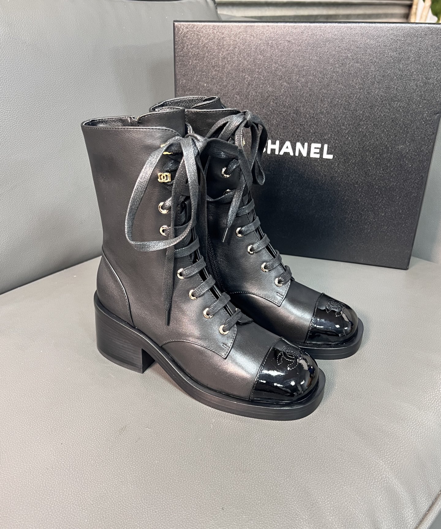 CHANEL* Xiaoxiang 25A nuevas botas de moto para otoño e invierno, botas Martin con punta redonda y suela gruesa, estilo…