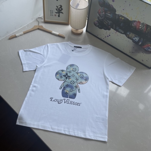 Louis Vuitton Men's/Women's Short Sleeve T-Shirt with Classic Pattern Design 1 Louis Vuitton Men's/Women's Short Sleeve T-Shirt with Classic Pattern Design